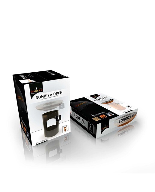 Chimenea de Leña Exterior Bonbiza Open Black Negro-5