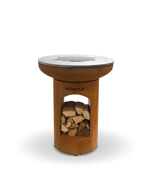 Chimenea de Leña Exterior Bonbiza Open Corten Óxido-3