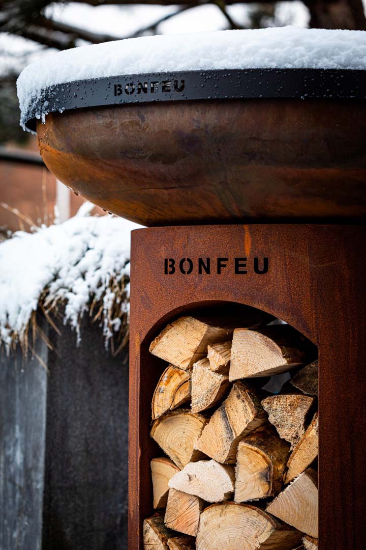 Chimenea de Leña Exterior Bonbiza Open Corten Óxido-9