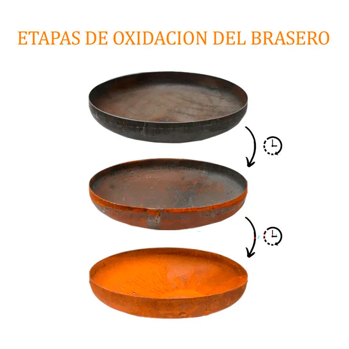 Brasero de exterior Bonbowl 80 con accesorios culinarios de BonFeu Óxido-8