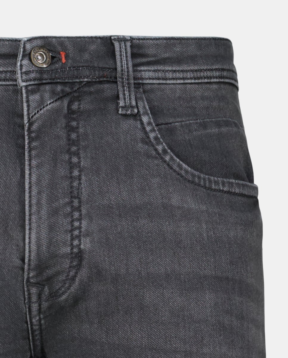 Jeans Knit Denim Slim Cinzento-5