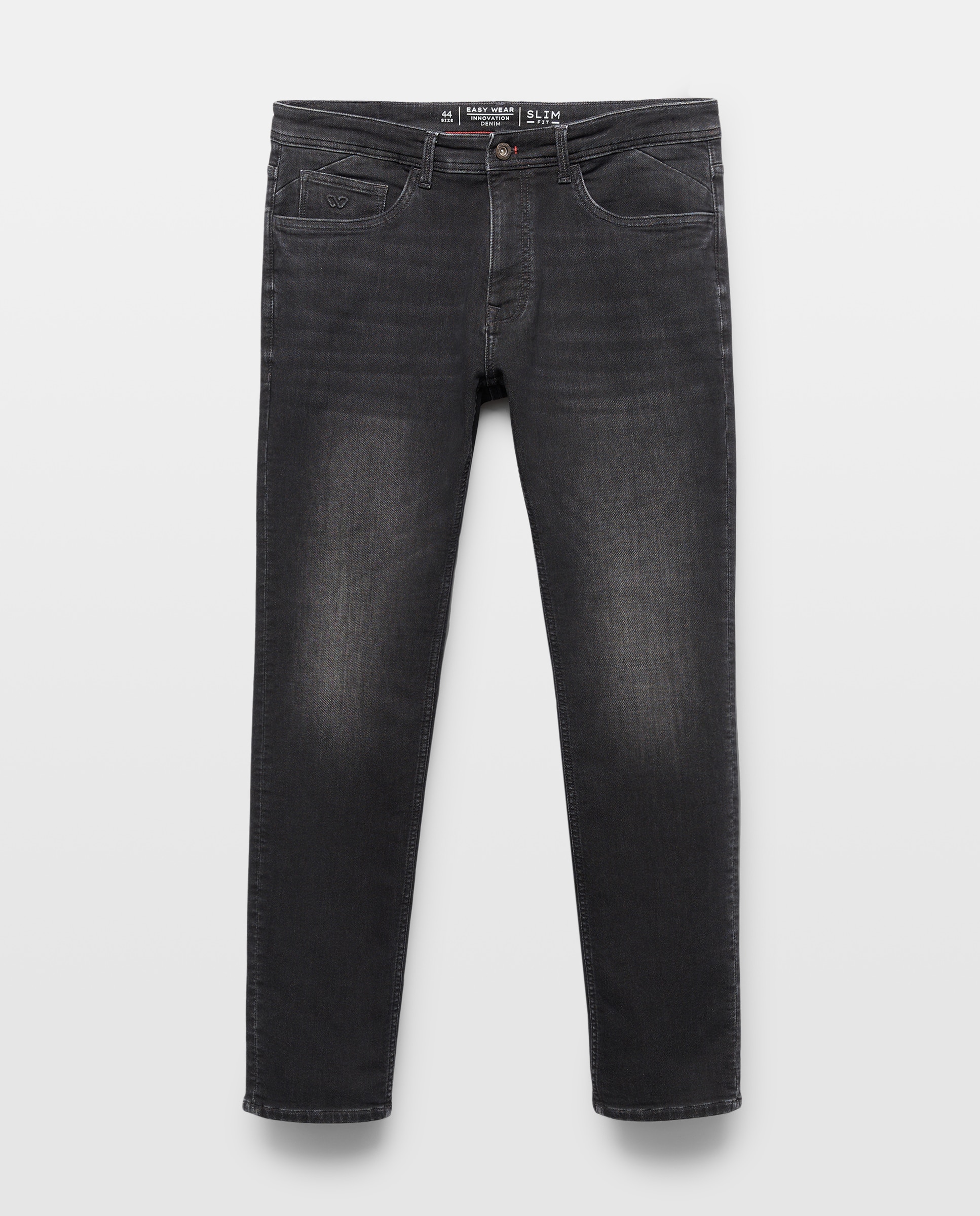 Jeans Knit Slim Cinzento-escuro-4