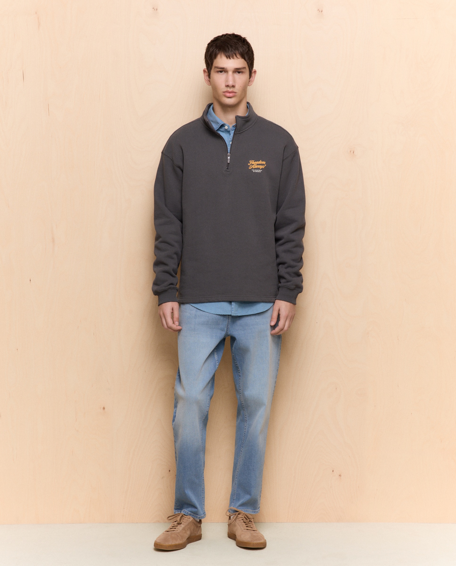 Jeans Stretch Tapered Azul pálido-1