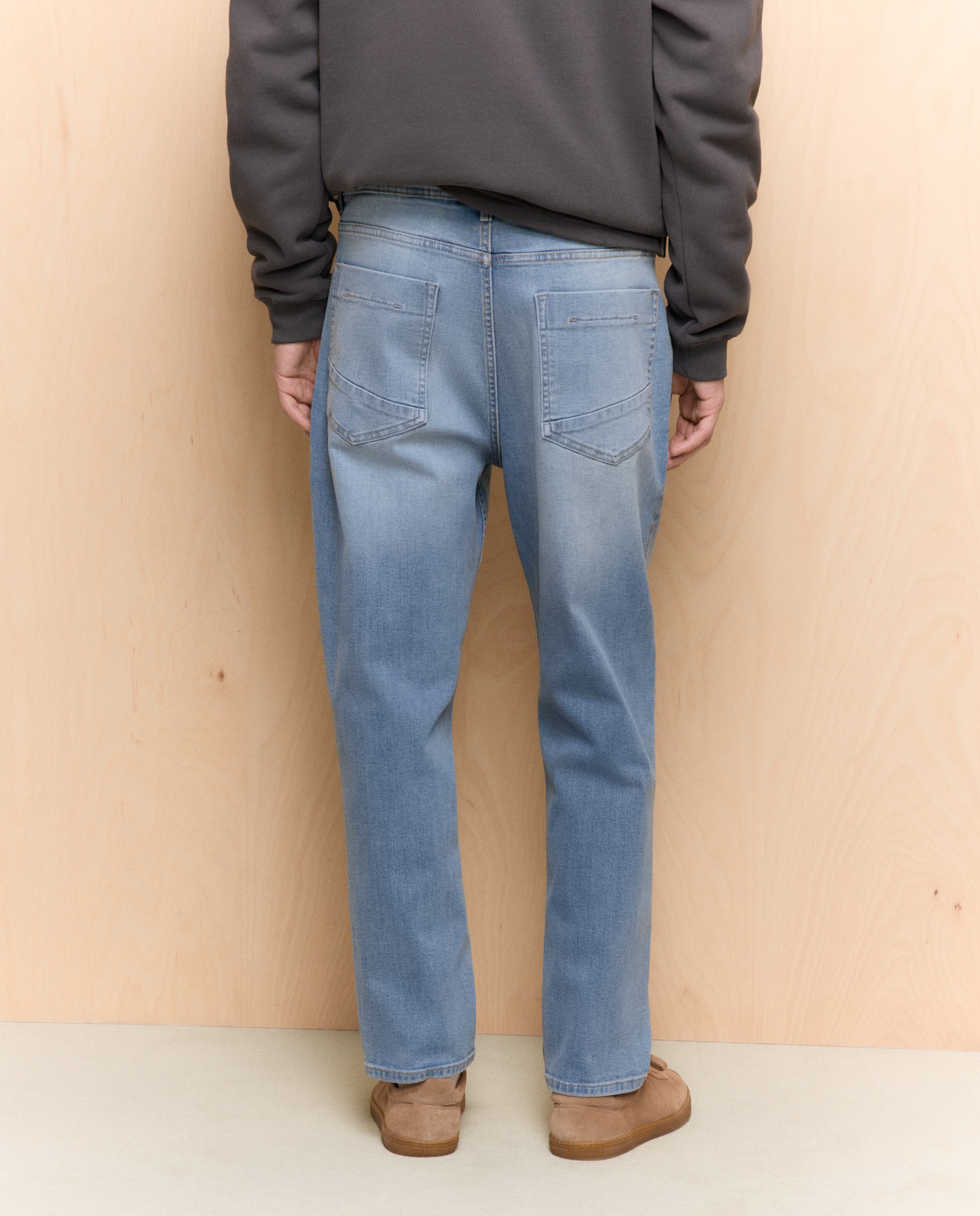 Jeans Stretch Tapered Azul pálido-3