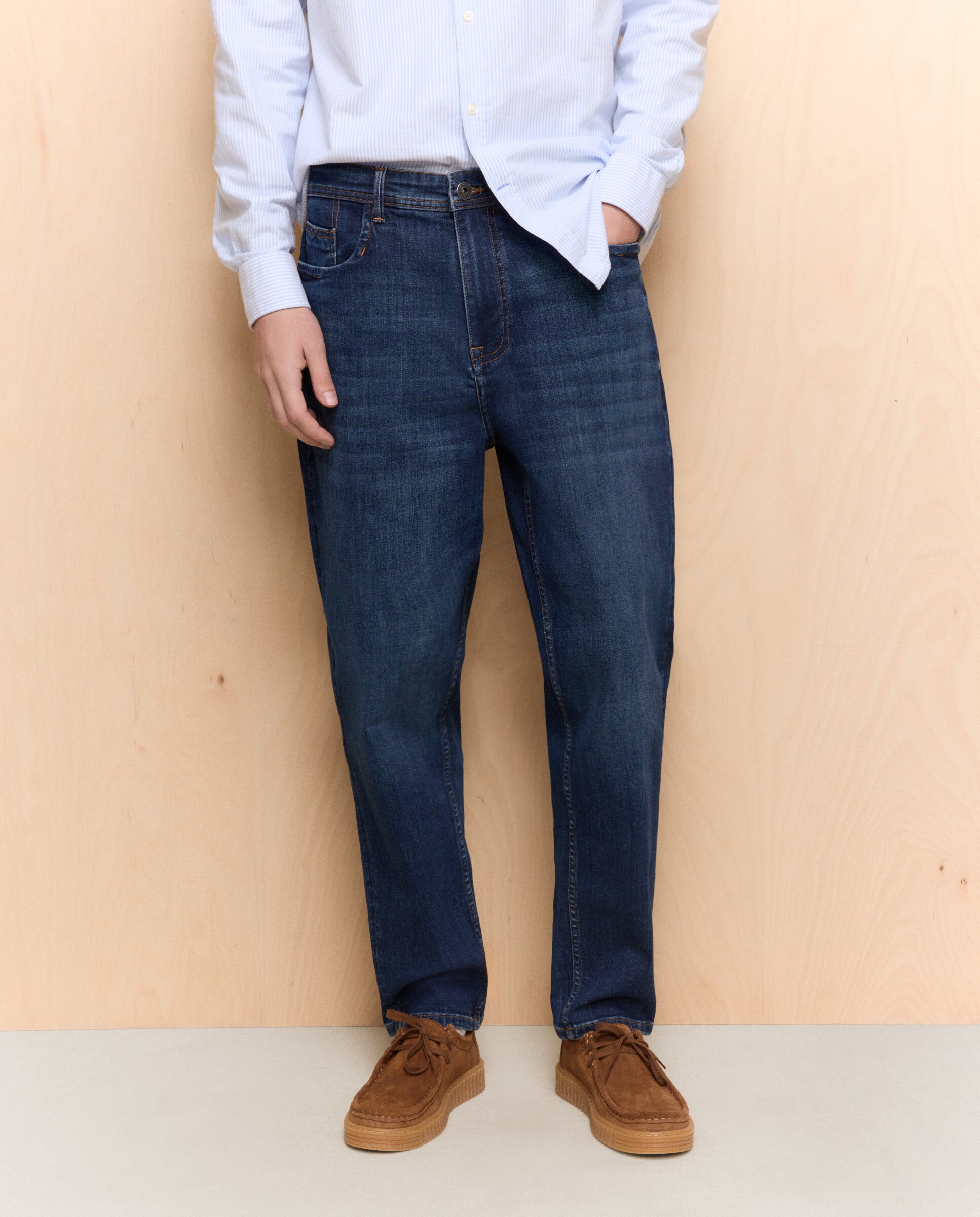 Jeans Stretch Tapered Azul-escuro-2
