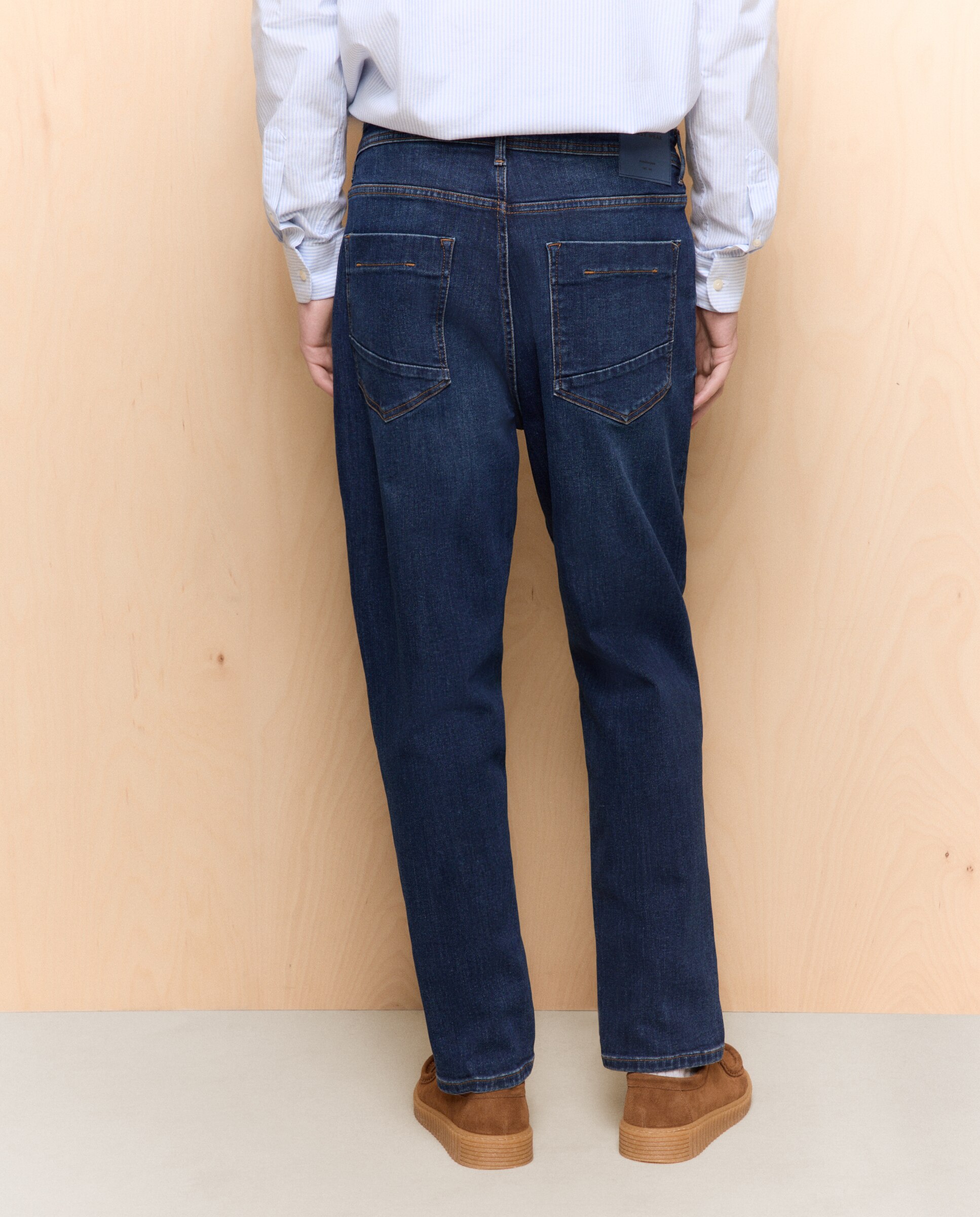 Jeans Stretch Tapered Azul-escuro-3