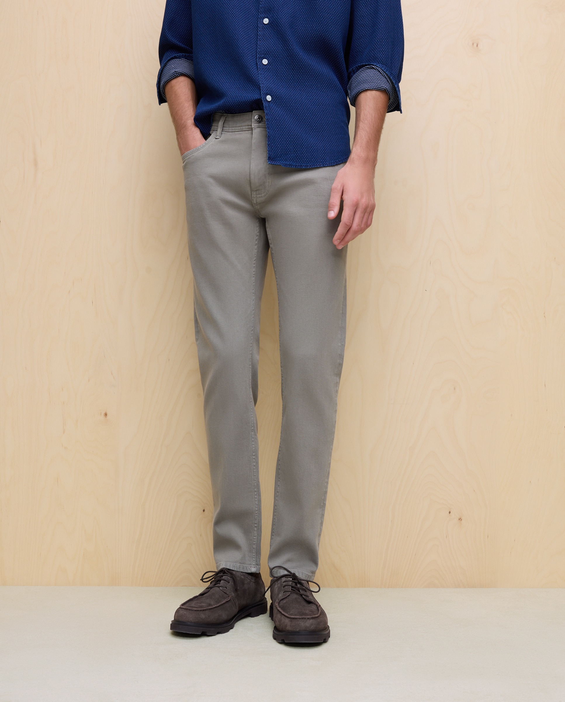 Jeans Stretch Slim Coloridas 520 Caqui-2