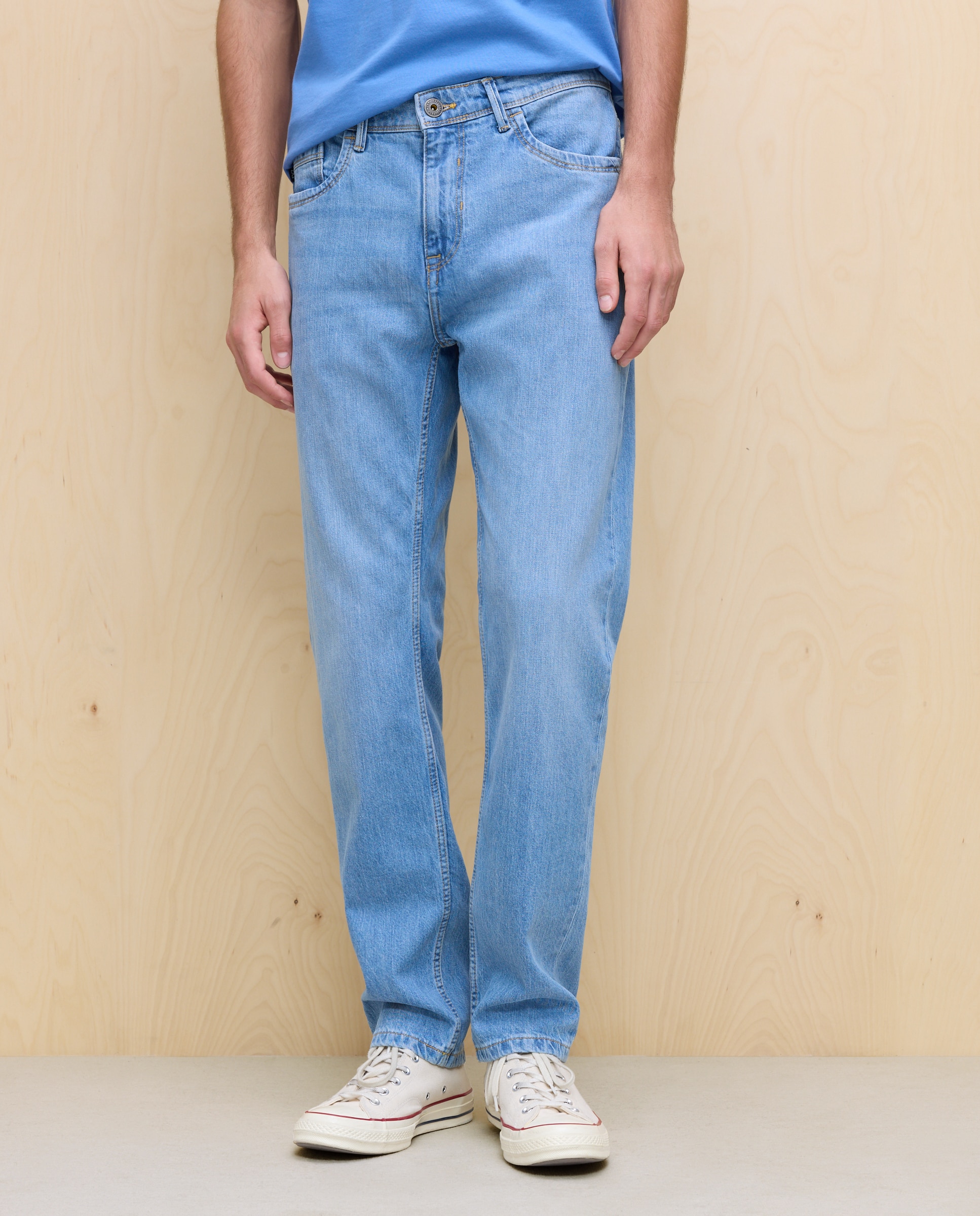 Jeans Stretch Straight Azul pálido-2