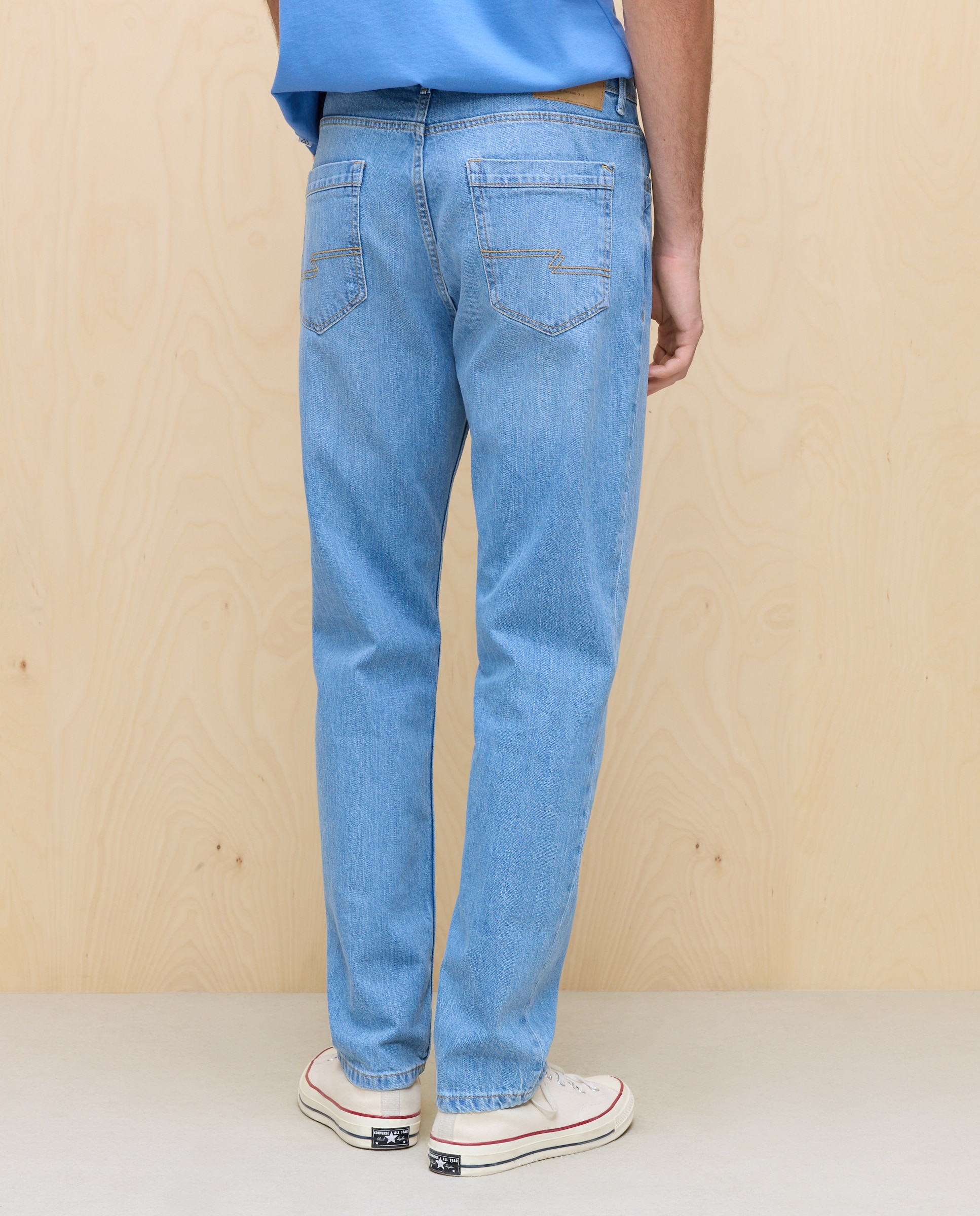 Jeans Stretch Straight Azul pálido-3
