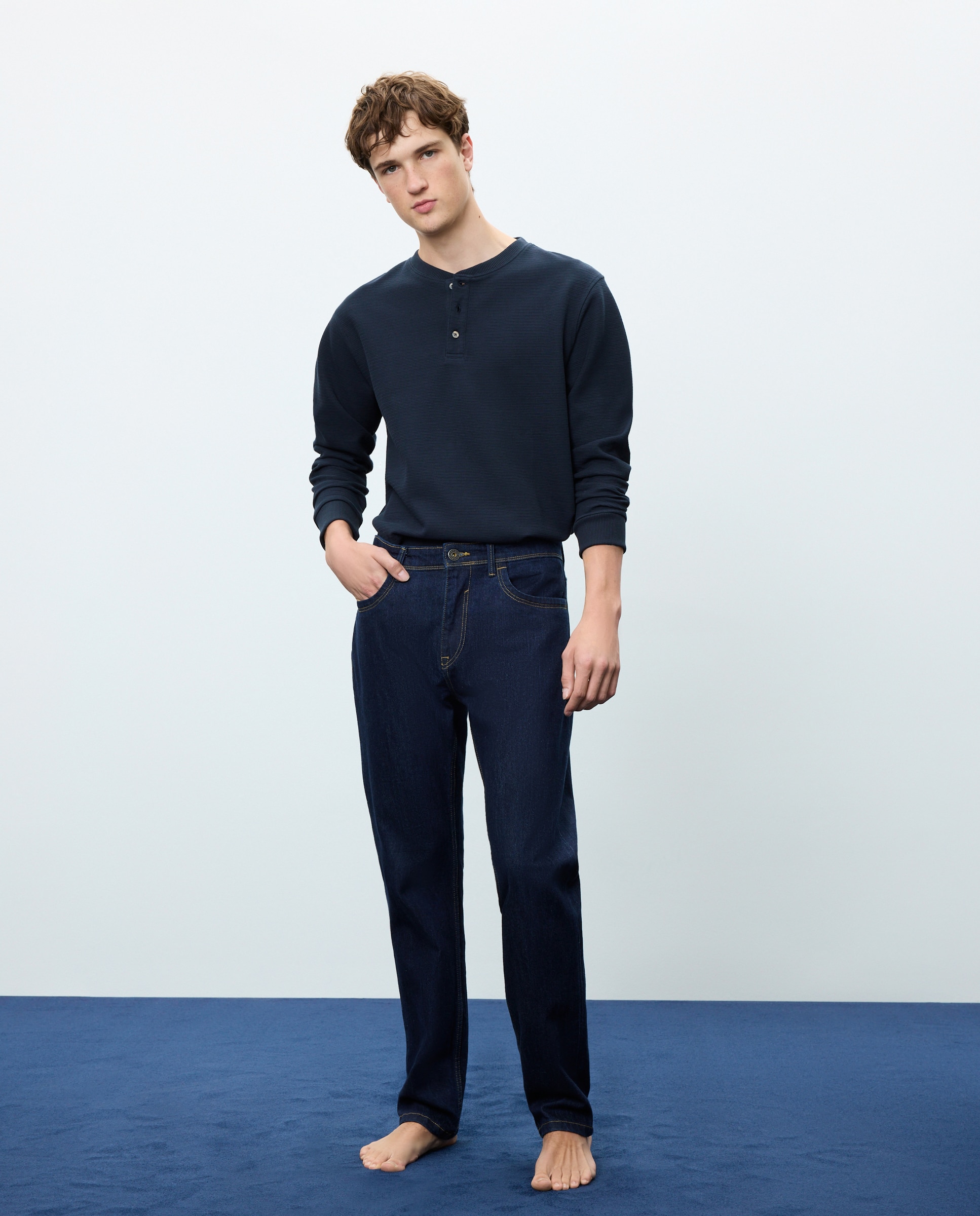 Vaquero de hombre straight stretch - Easy Wear - Azul Suave Azul Suave-1