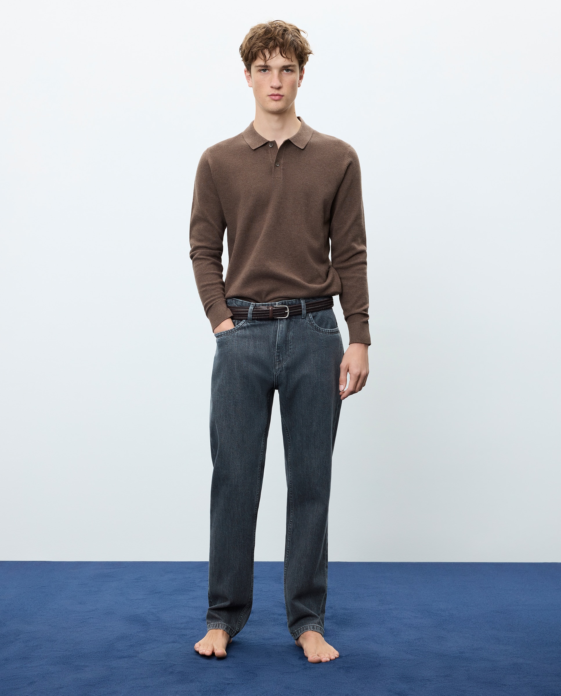 Vaquero de hombre straight stretch - Easy Wear - Gris Gris-1