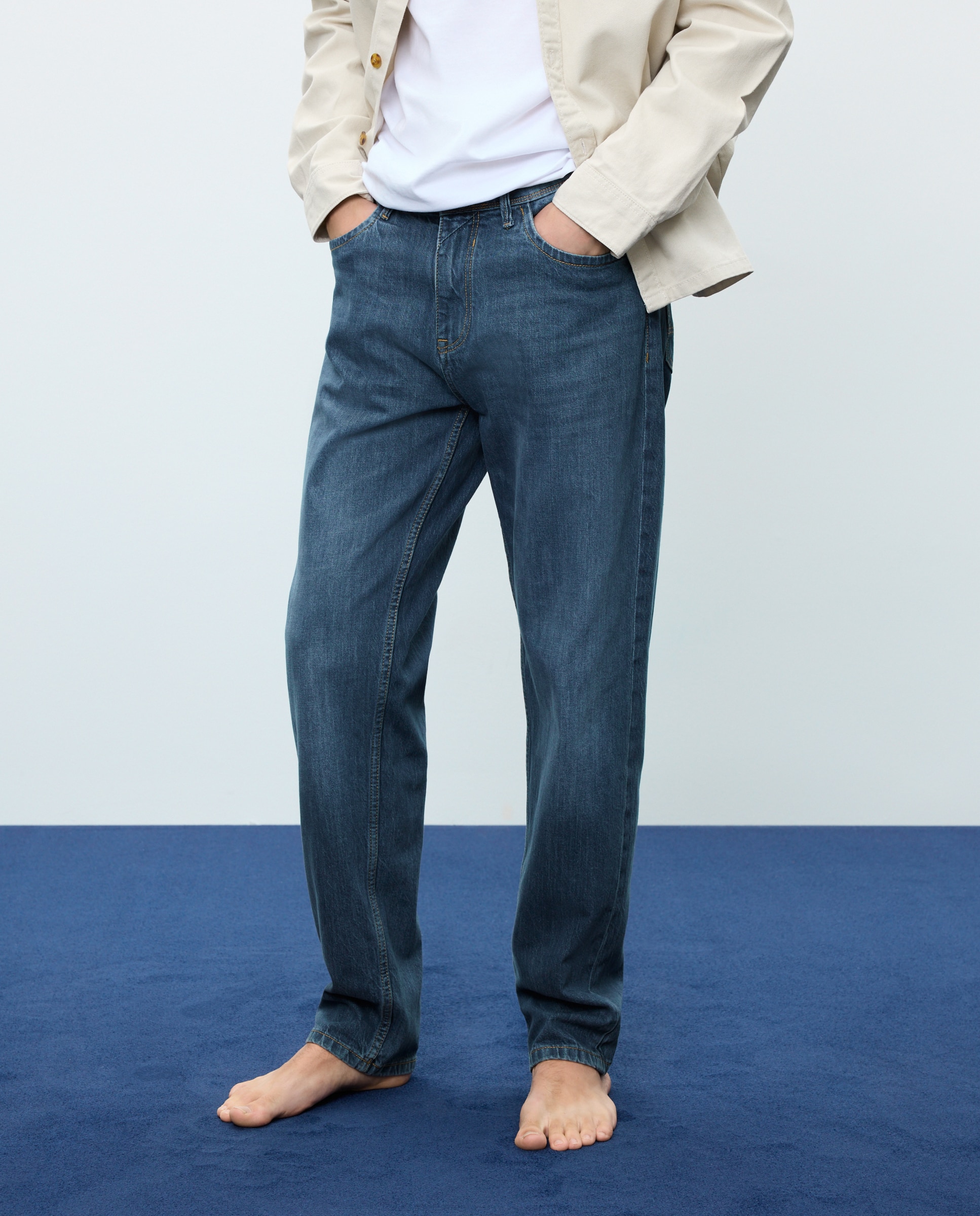 Vaquero de hombre loose stretch - Easy Wear - Añil Añil-2