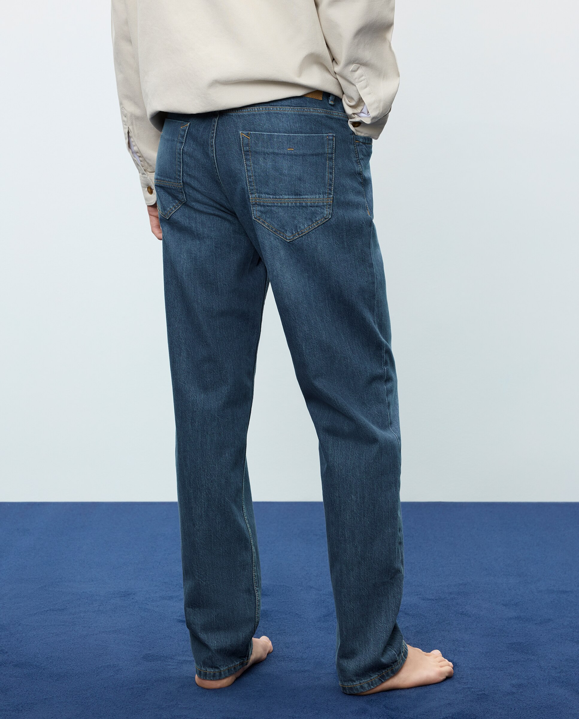 Vaquero de hombre loose stretch - Easy Wear - Añil Añil-3