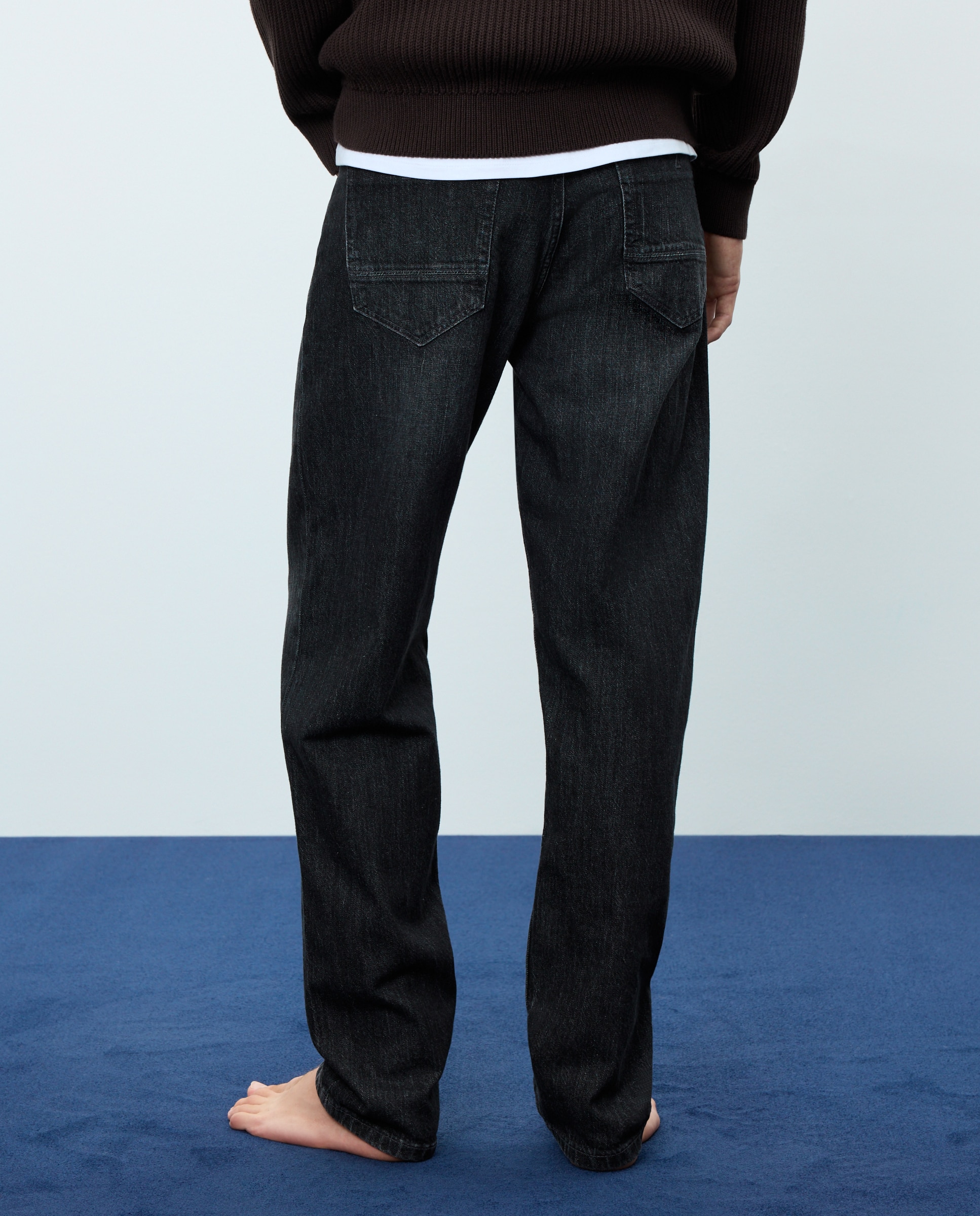 Jeans Loose Stretch Cinzento-escuro-3