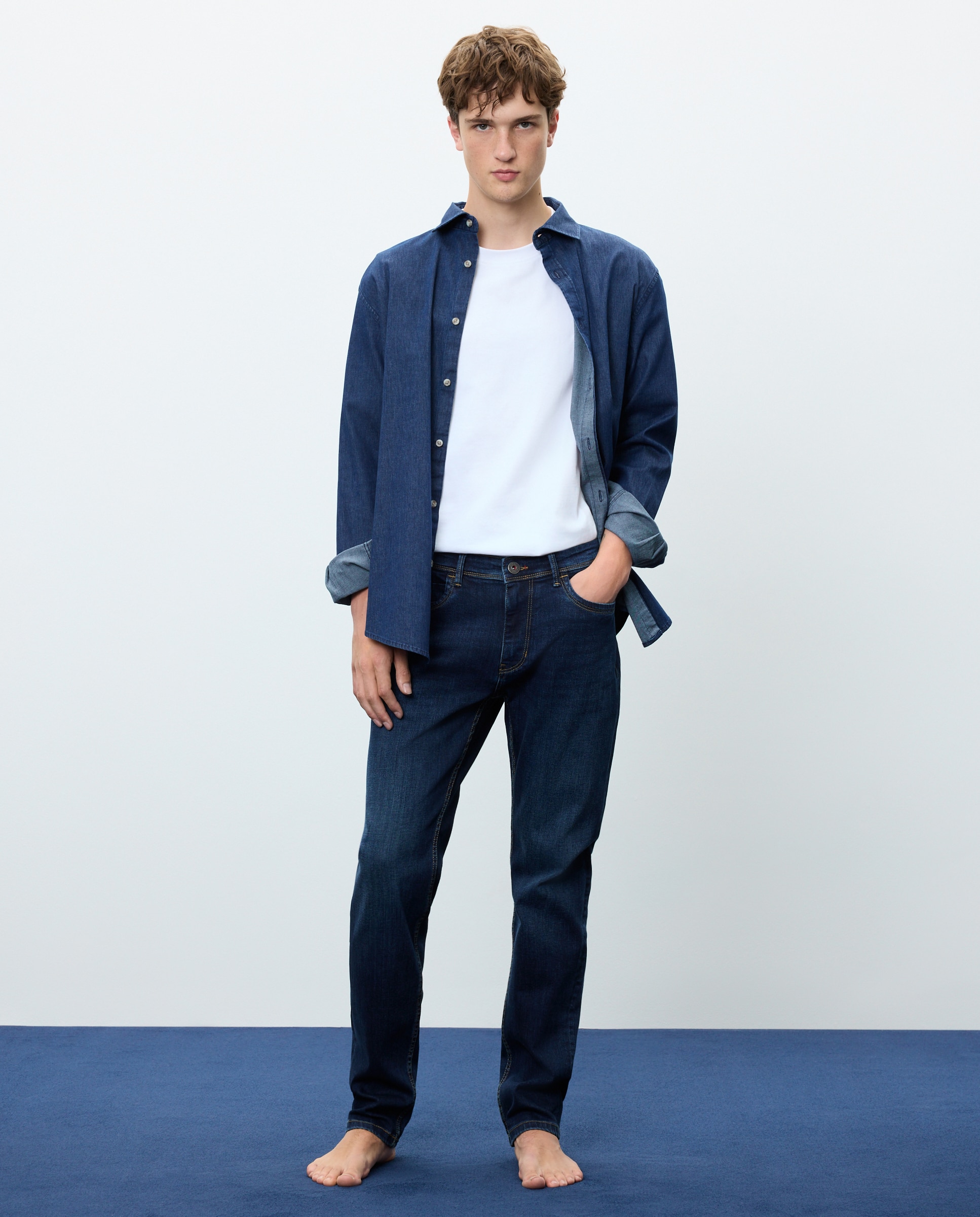 Vaquero de hombre slim stretch - Easy Wear - Azul Suave Azul Suave-1