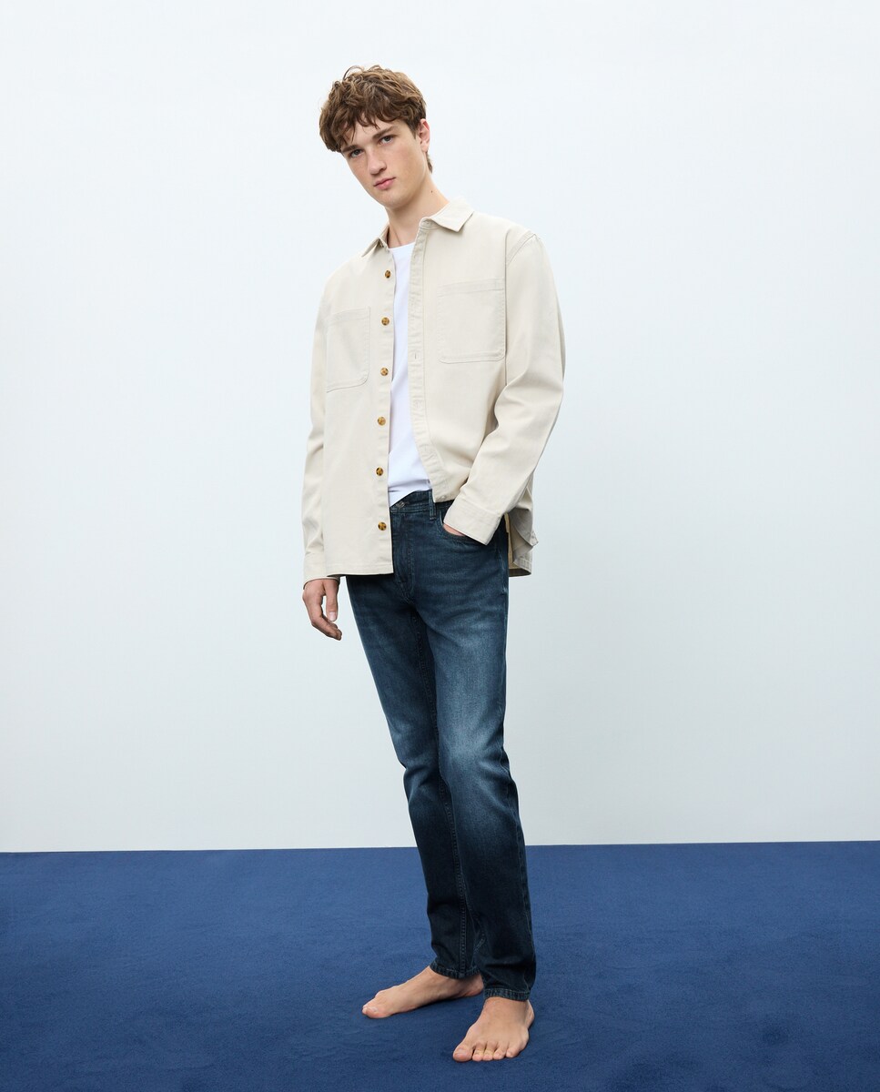 Imagen 0 de Vaquero de hombre skinny stretch Negro intenso