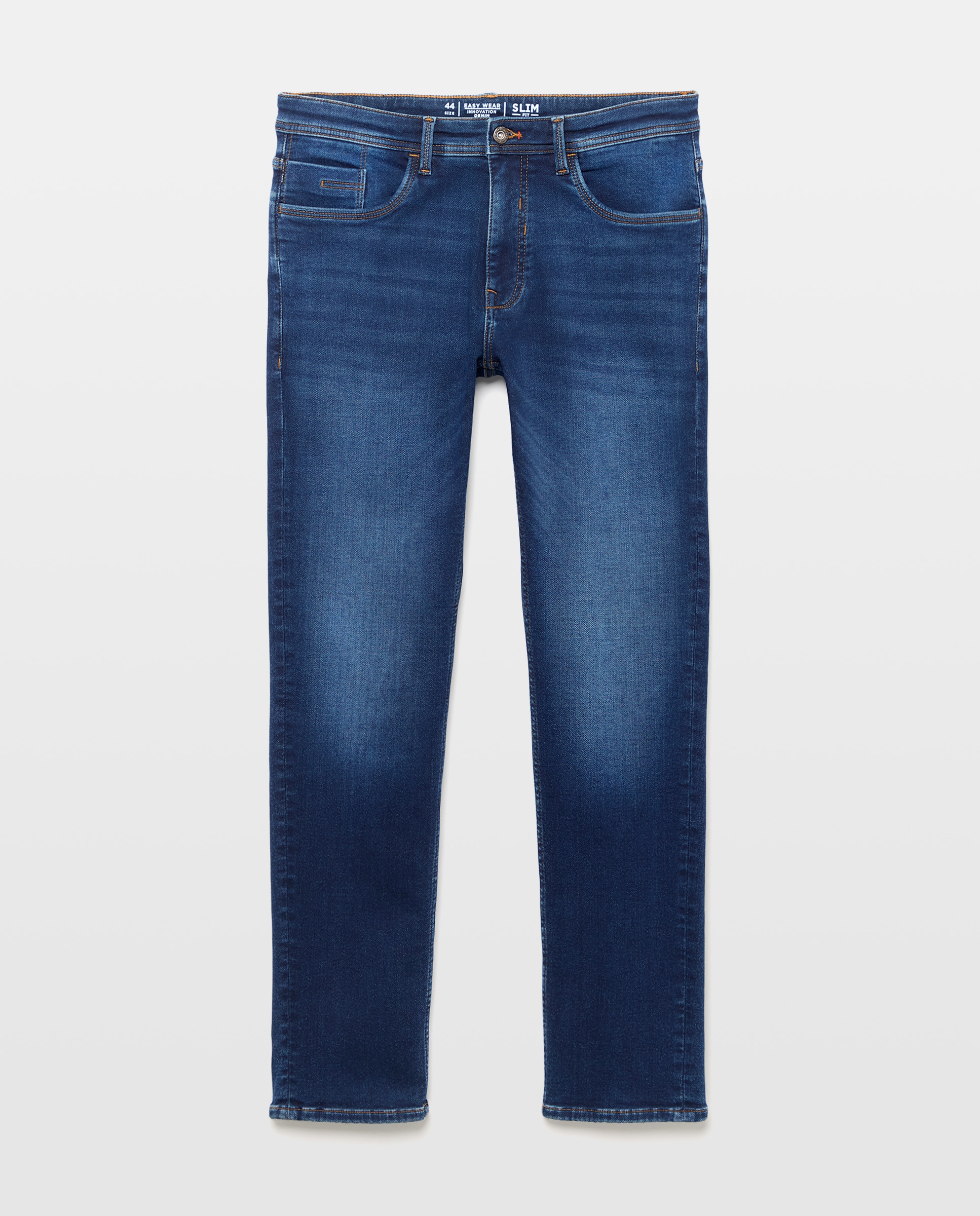 Vaquero knit denim slim de hombre - Easy Wear - Azul pálido Azul pálido-4