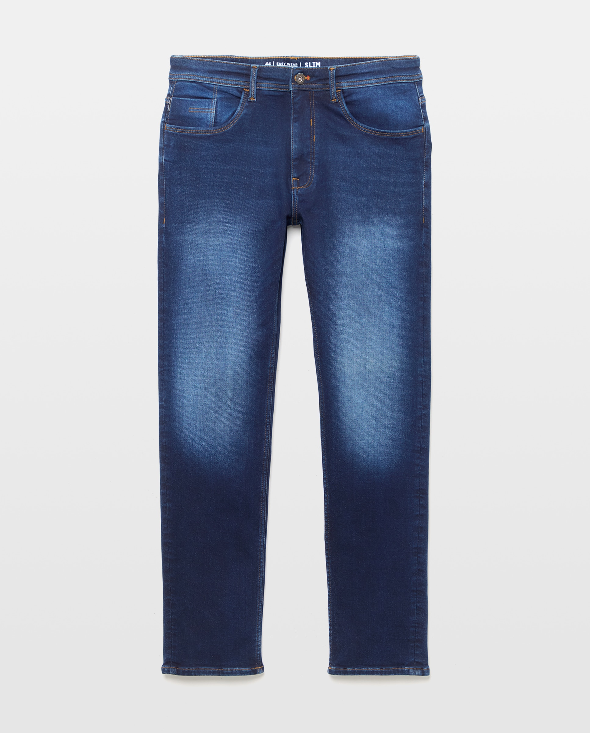 Vaquero knit denim slim de hombre - Easy Wear - Azul Suave Azul Suave-4