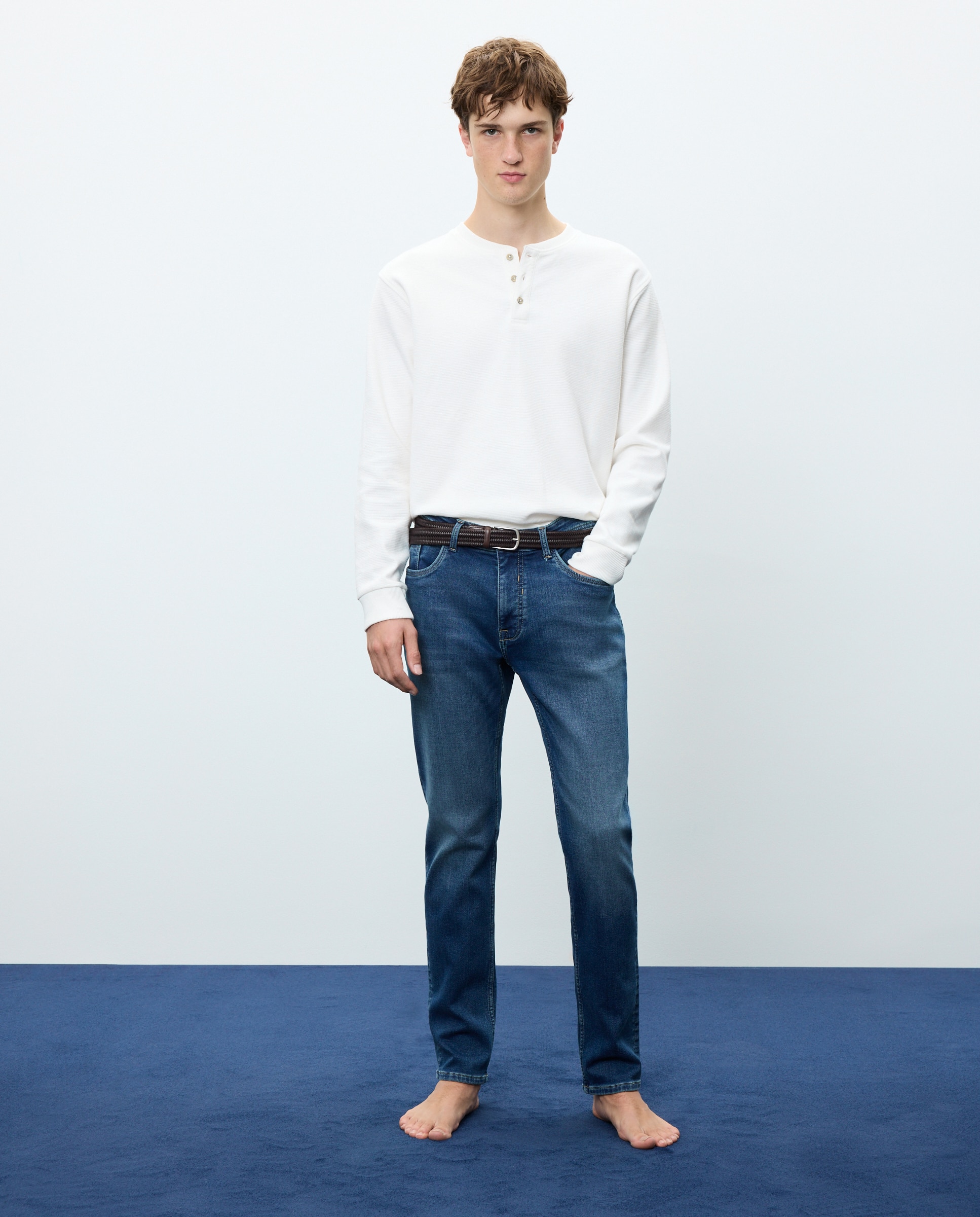 Vaquero knit denim slim de hombre - Easy Wear - 471 Índigo 471 Índigo-1