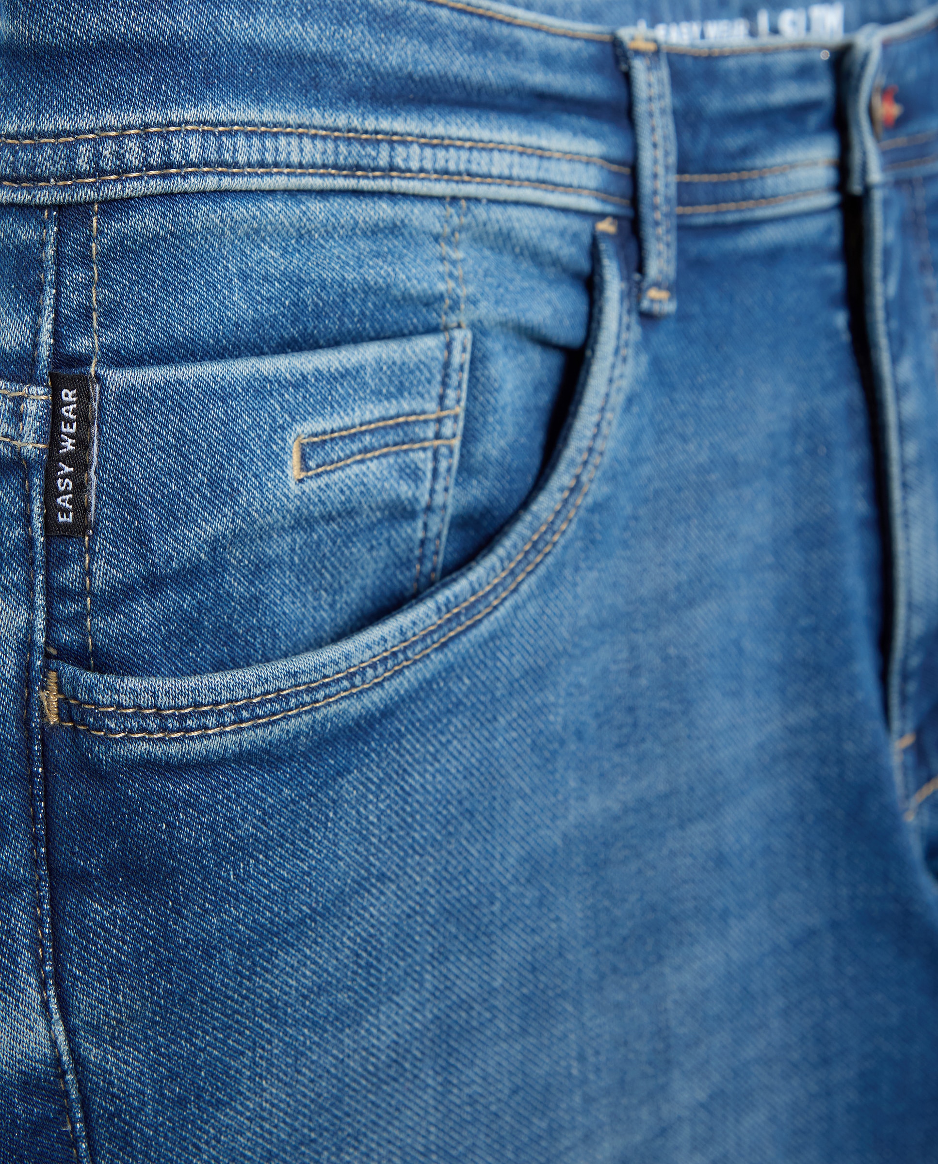 Vaquero knit denim slim de hombre - Easy Wear - 471 Índigo 471 Índigo-5