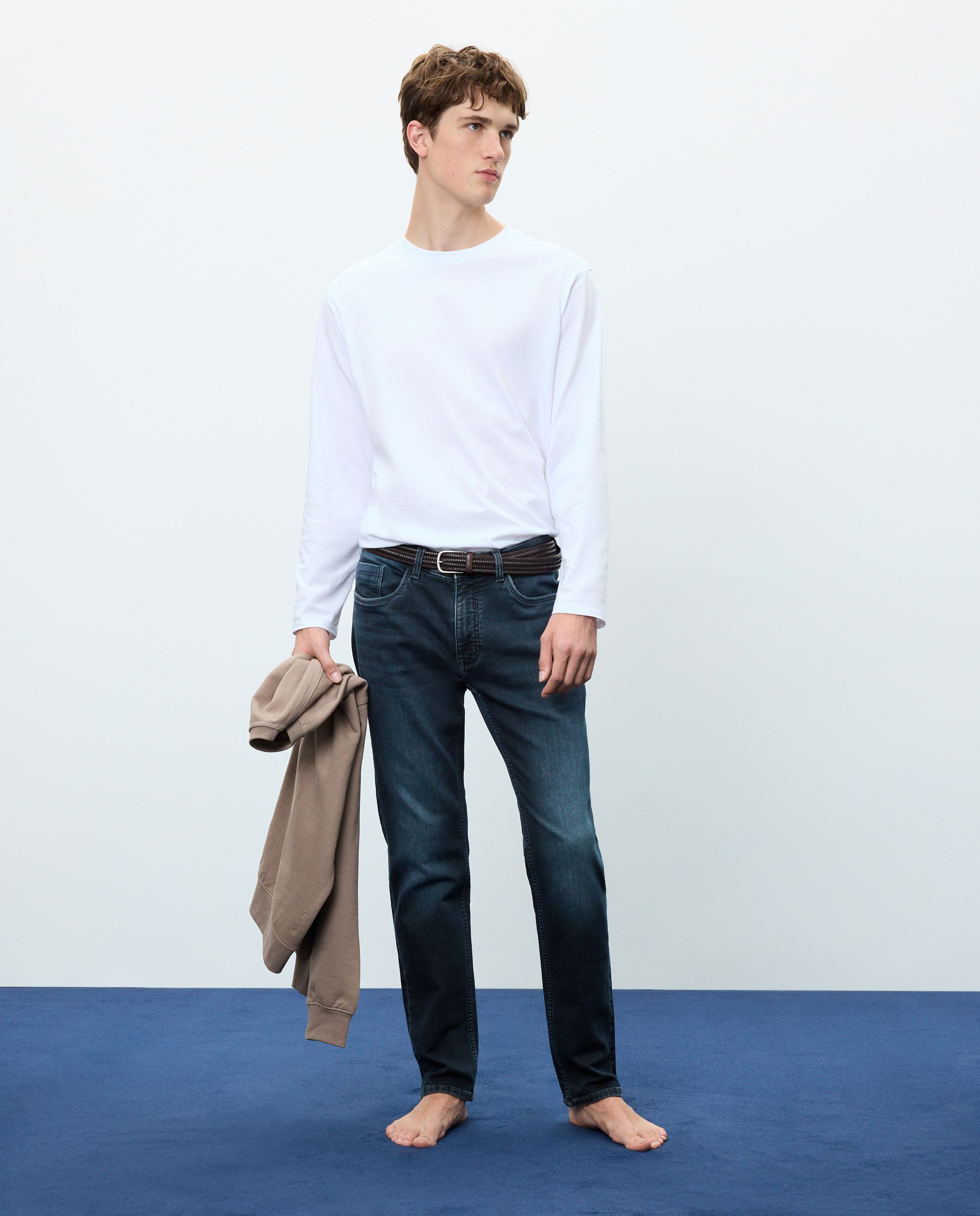 Vaquero knit denim slim de hombre - Easy Wear - Añil Añil-1