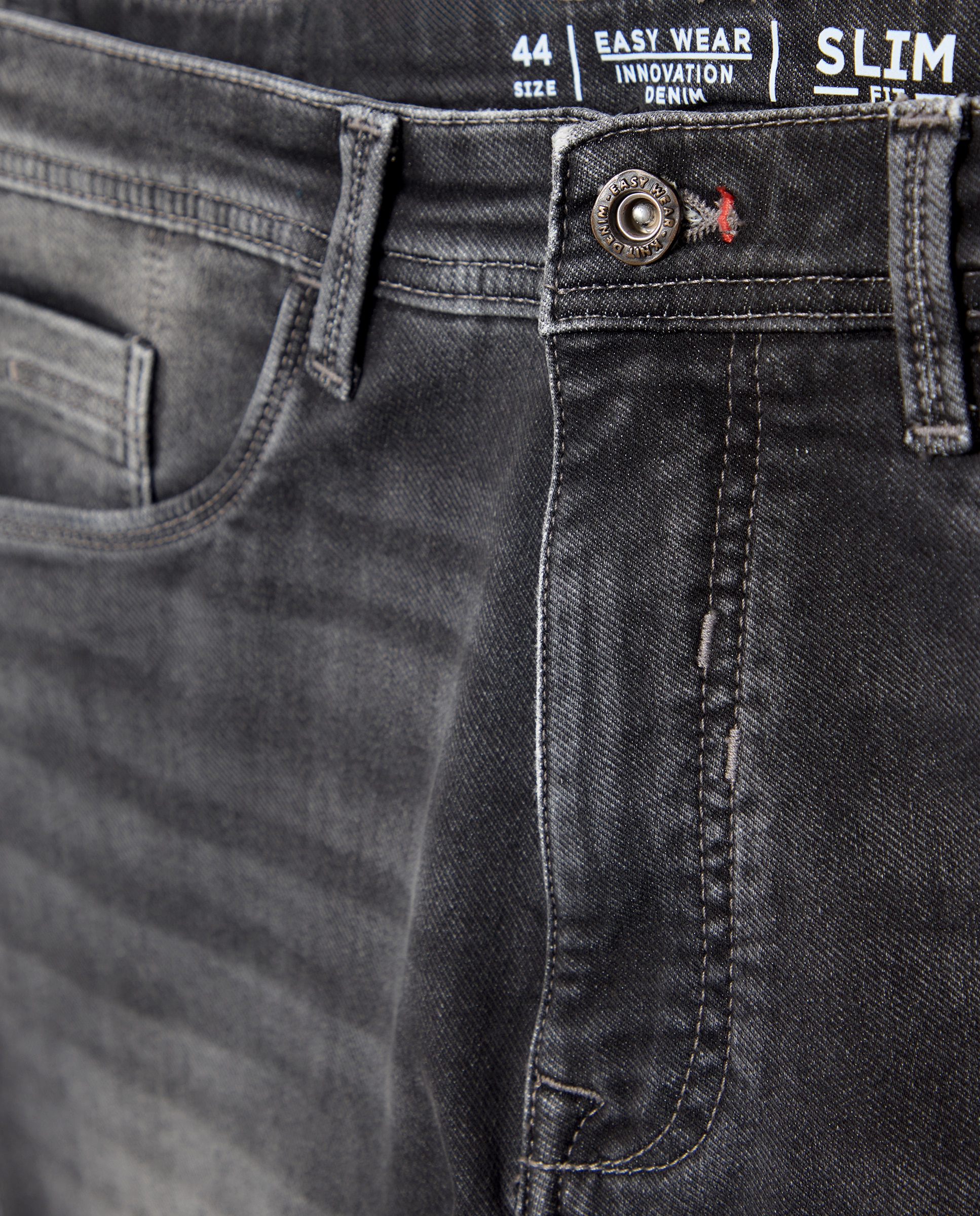 Jeans Knit Denim Slim Cinzento-5