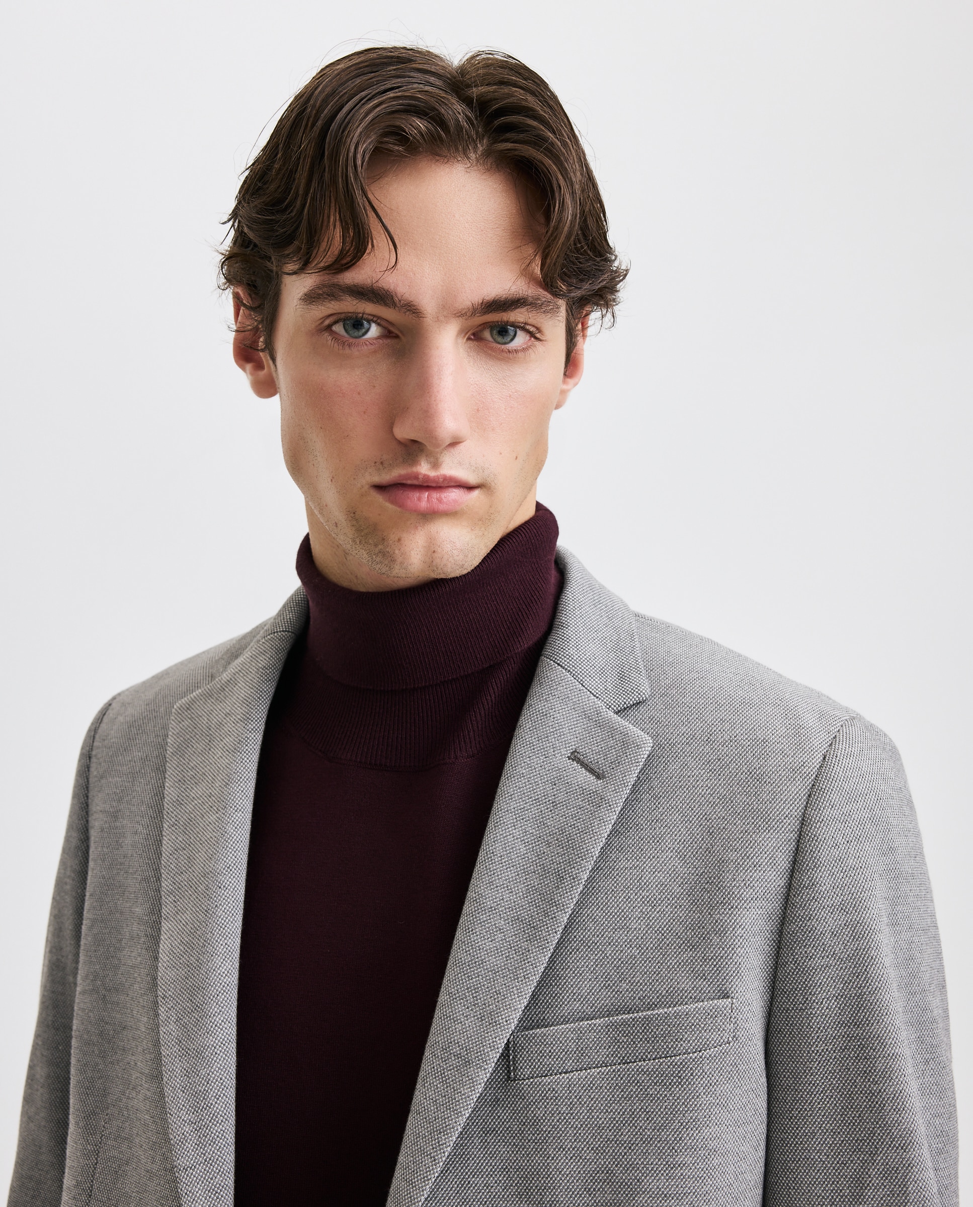 Chaqueta de hombre punto pique - Easy Wear - Negro intenso Negro intenso-4