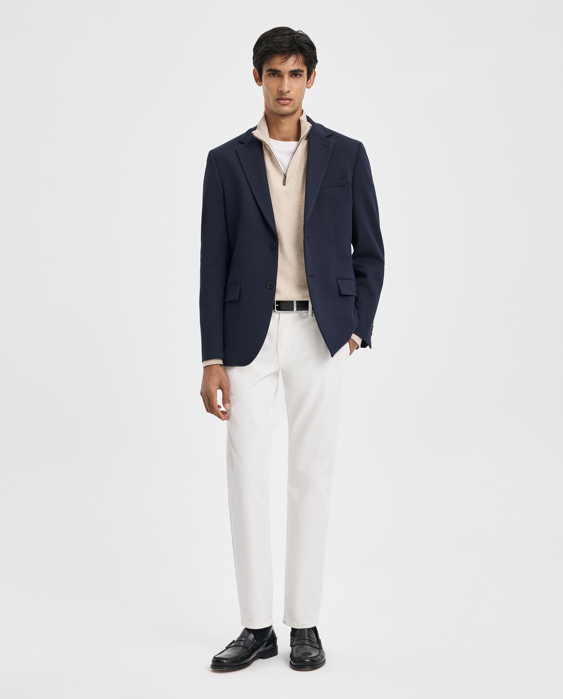 Chaqueta para hombre punto piqué - Easy Wear - Azul marino Azul marino-1