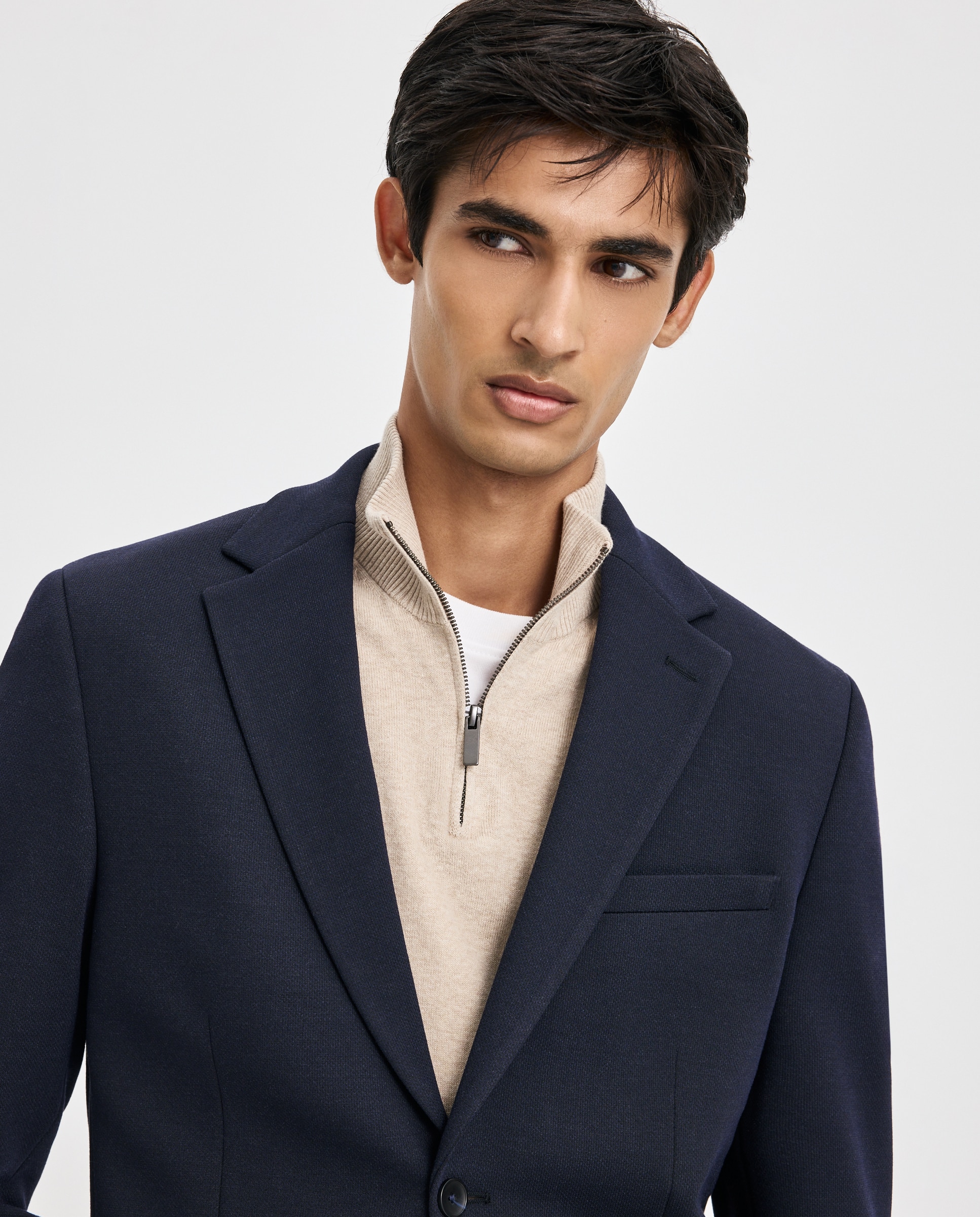 Chaqueta para hombre punto piqué - Easy Wear - Azul marino Azul marino-4