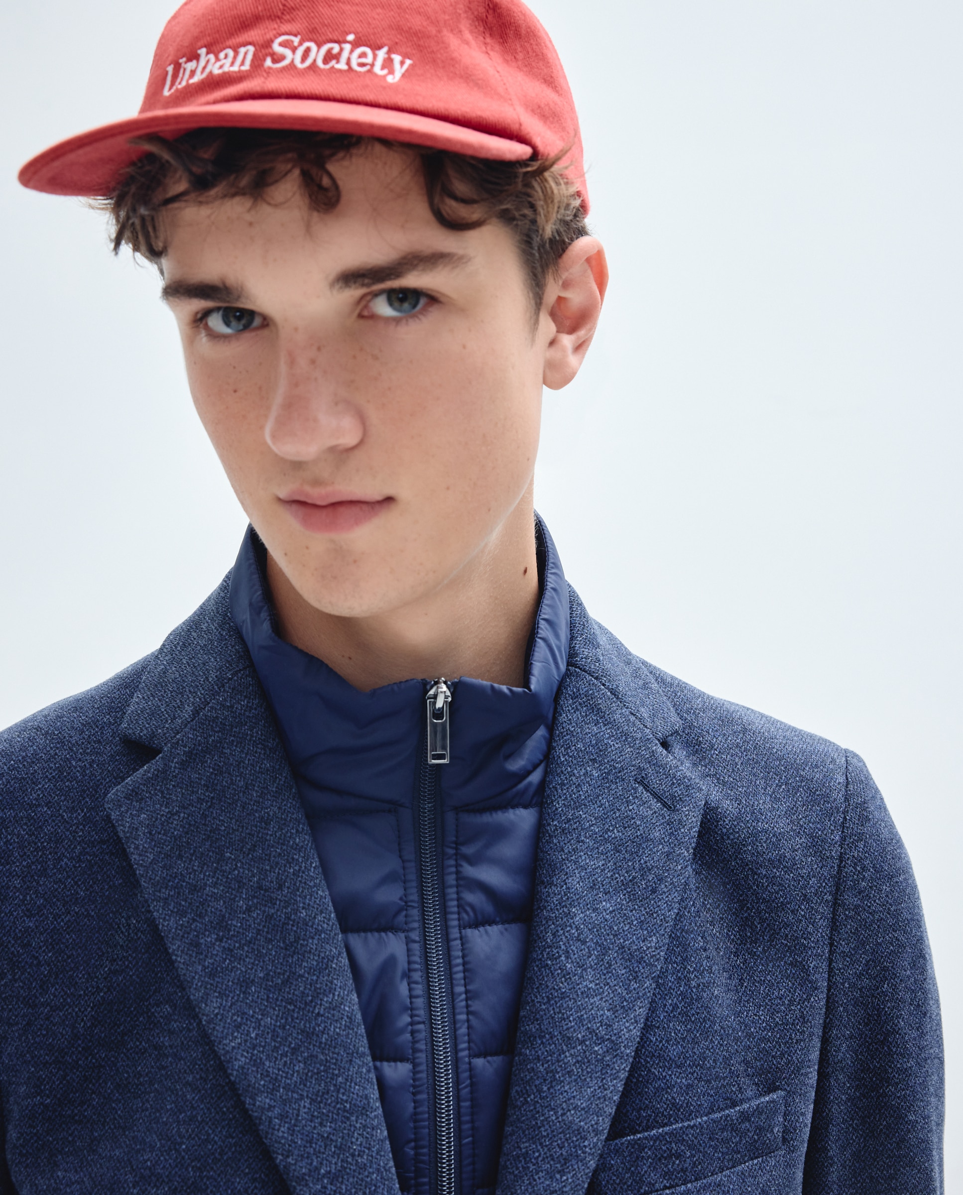 Imagen 5 de Chaqueta para hombre punto espiga con pecherín - Easy Wear - Azul marino Azul marino