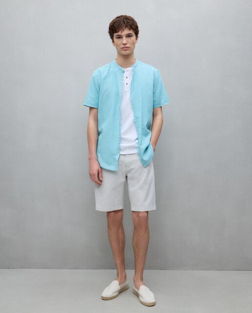 Bermuda de algodón cinco bolsillos de hombre bi-stretch