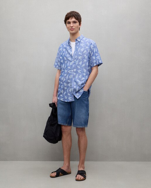 Bermuda de hombre cinco bolsillos denim stretch