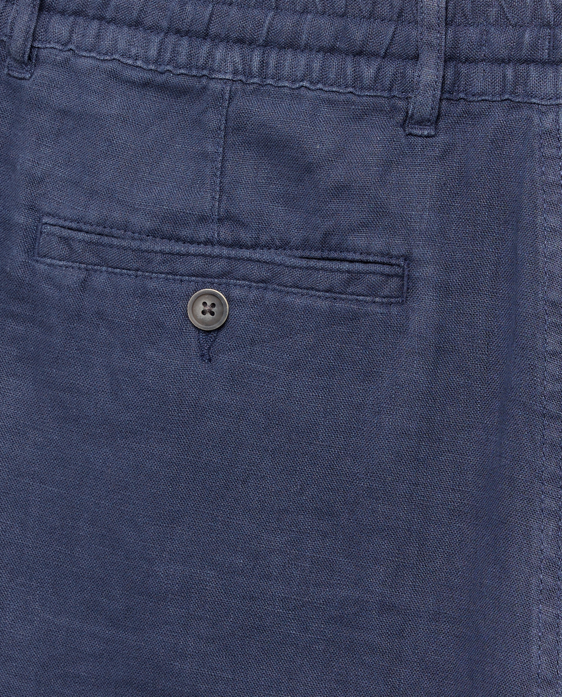 Bermudas 100% Linho com Cordão 400 Azul-5