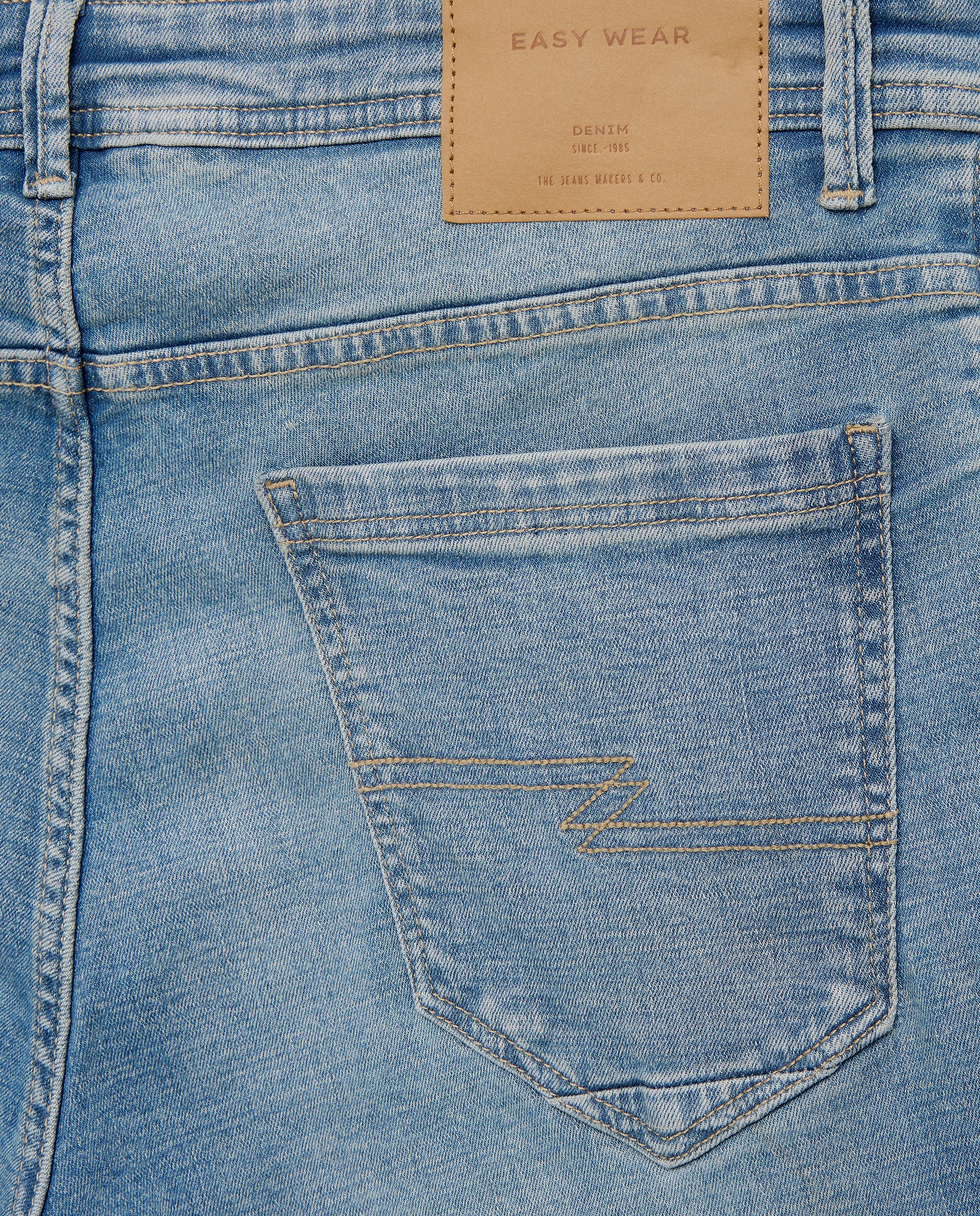 Bermudas de Cinco Bolsos Relaxed de Ganga Stretch Azul-escuro-5