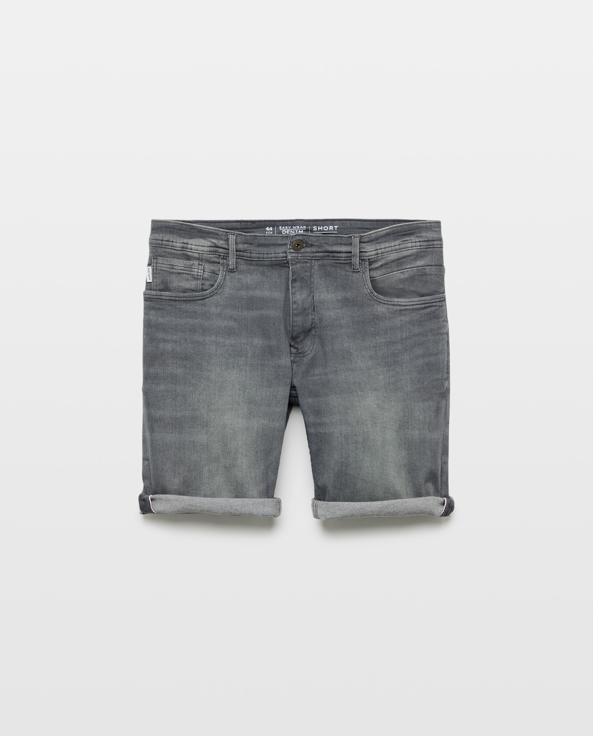 Bermudas de 5 Bolsos de Ganga Stretch Cinzento-claro-4