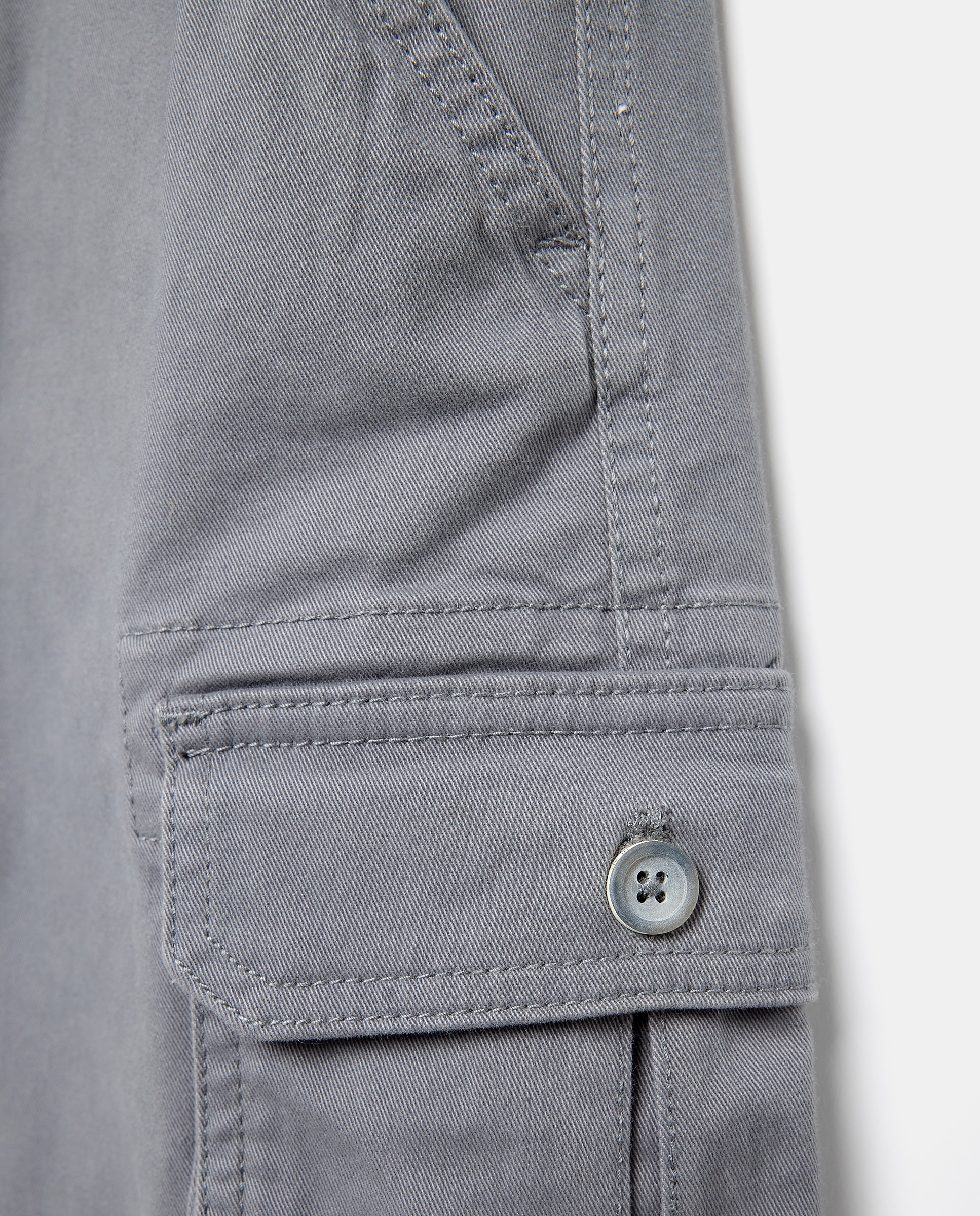 Bermudas Multibolsos em Algodão Stretch 820 Cinzento Médio-5