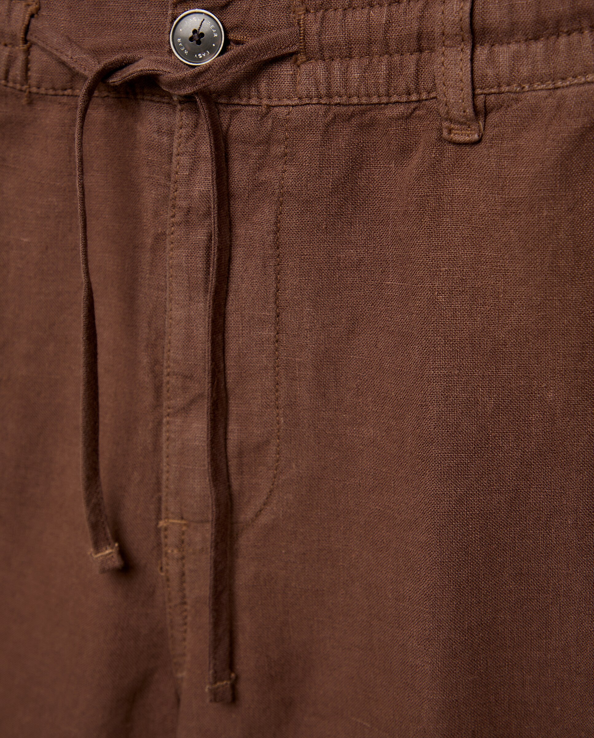 Bermudas Chino de Linho Castanho-5