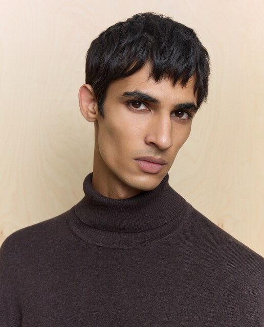 Imagem 0 de Camisola de Malha com Gola Dobrada