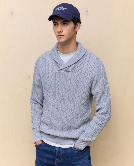 Imagen 0 de Jersey de hombre con cuello chal