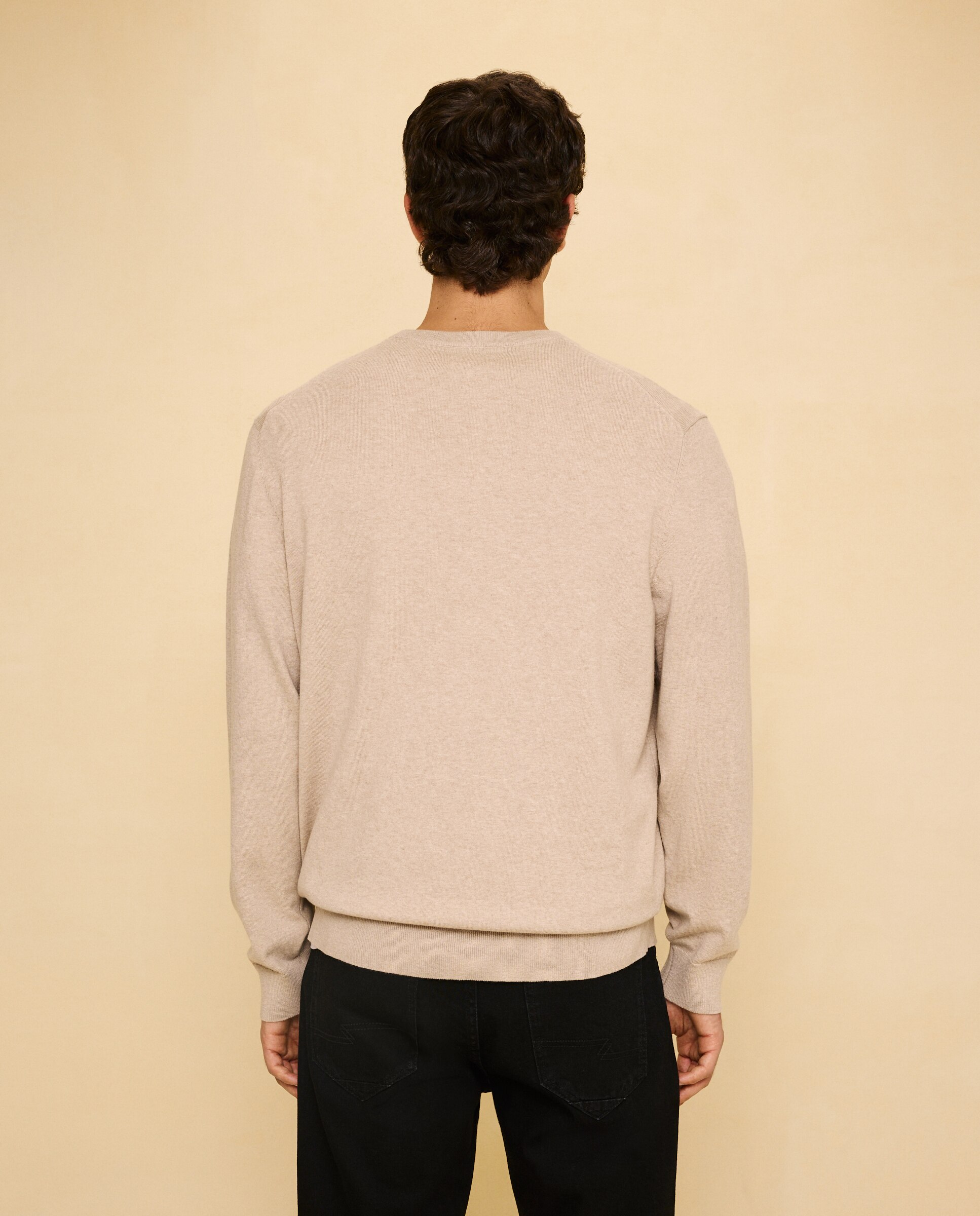 Jersey liso cuello redondo de hombre - Easy Wear - 850 Piedra 850 Piedra-3