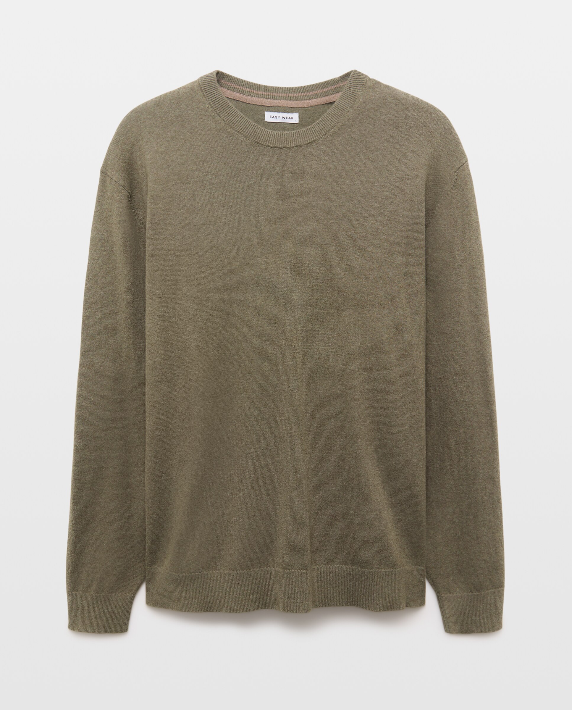 Jersey liso cuello redondo de hombre - Easy Wear - 580 Musgo 580 Musgo-4