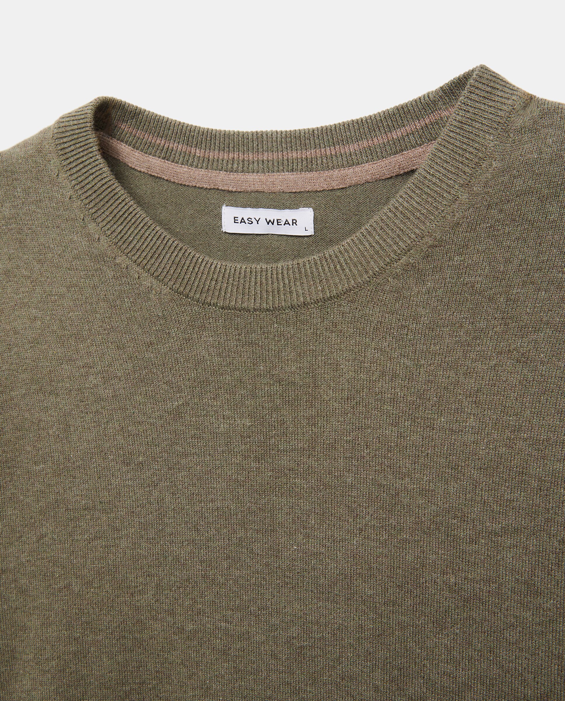 Jersey liso cuello redondo de hombre - Easy Wear - 580 Musgo 580 Musgo-5