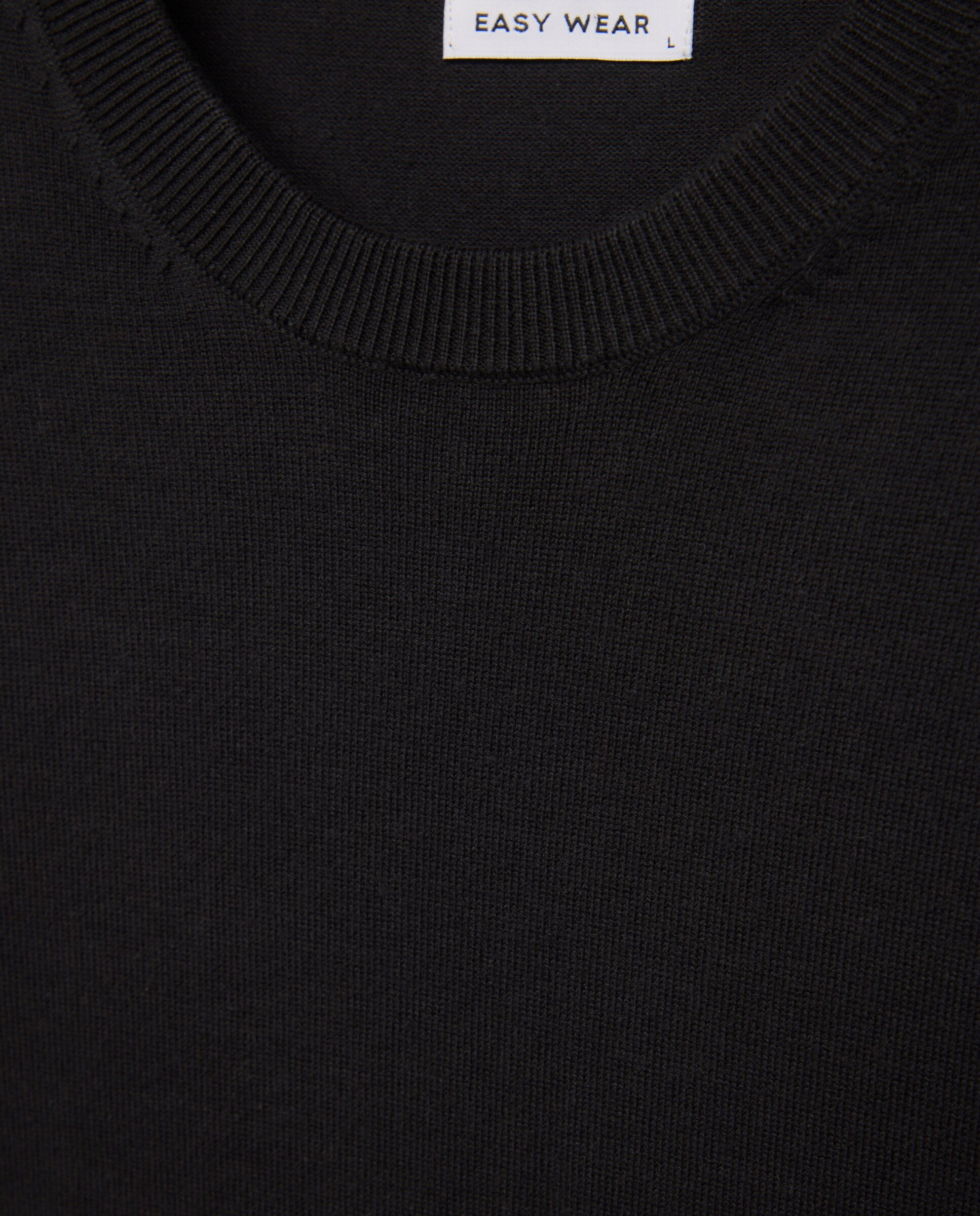Jersey liso cuello redondo de hombre - Easy Wear - Negro Negro-5