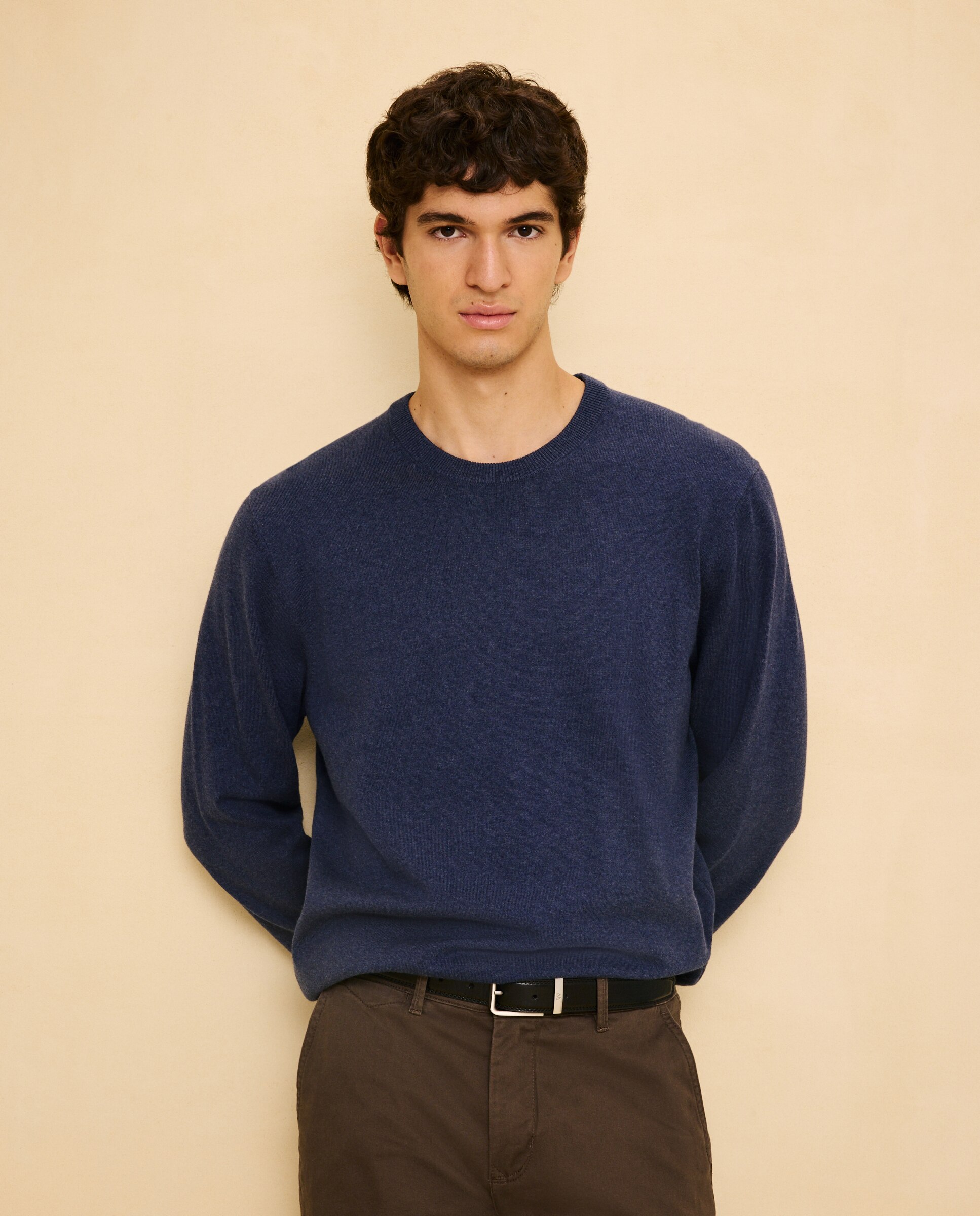 Jersey liso cuello redondo de hombre - Easy Wear - 471 Índigo 471 Índigo-2