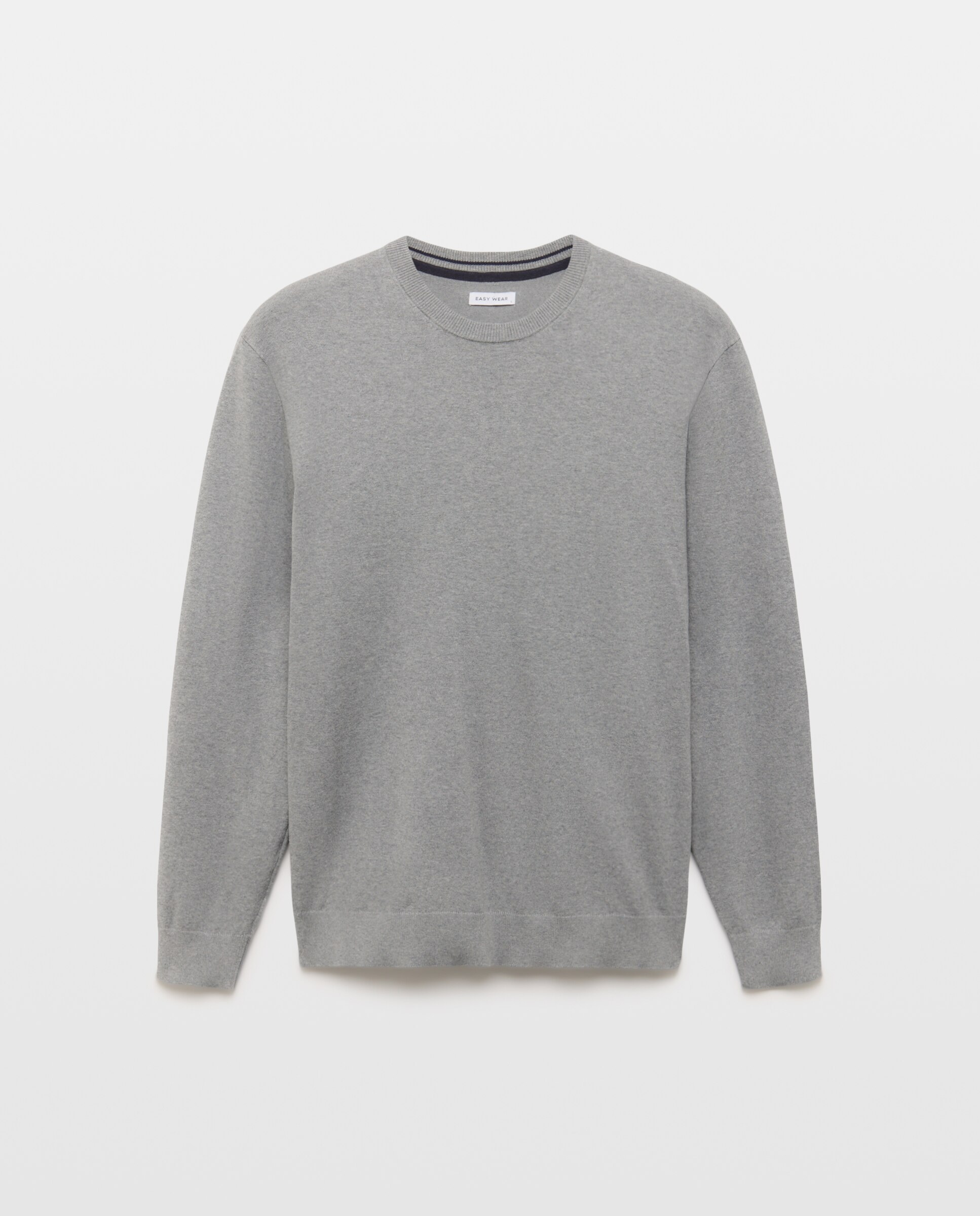 Jersey liso cuello redondo de hombre - Easy Wear - Gris claro Gris claro-4