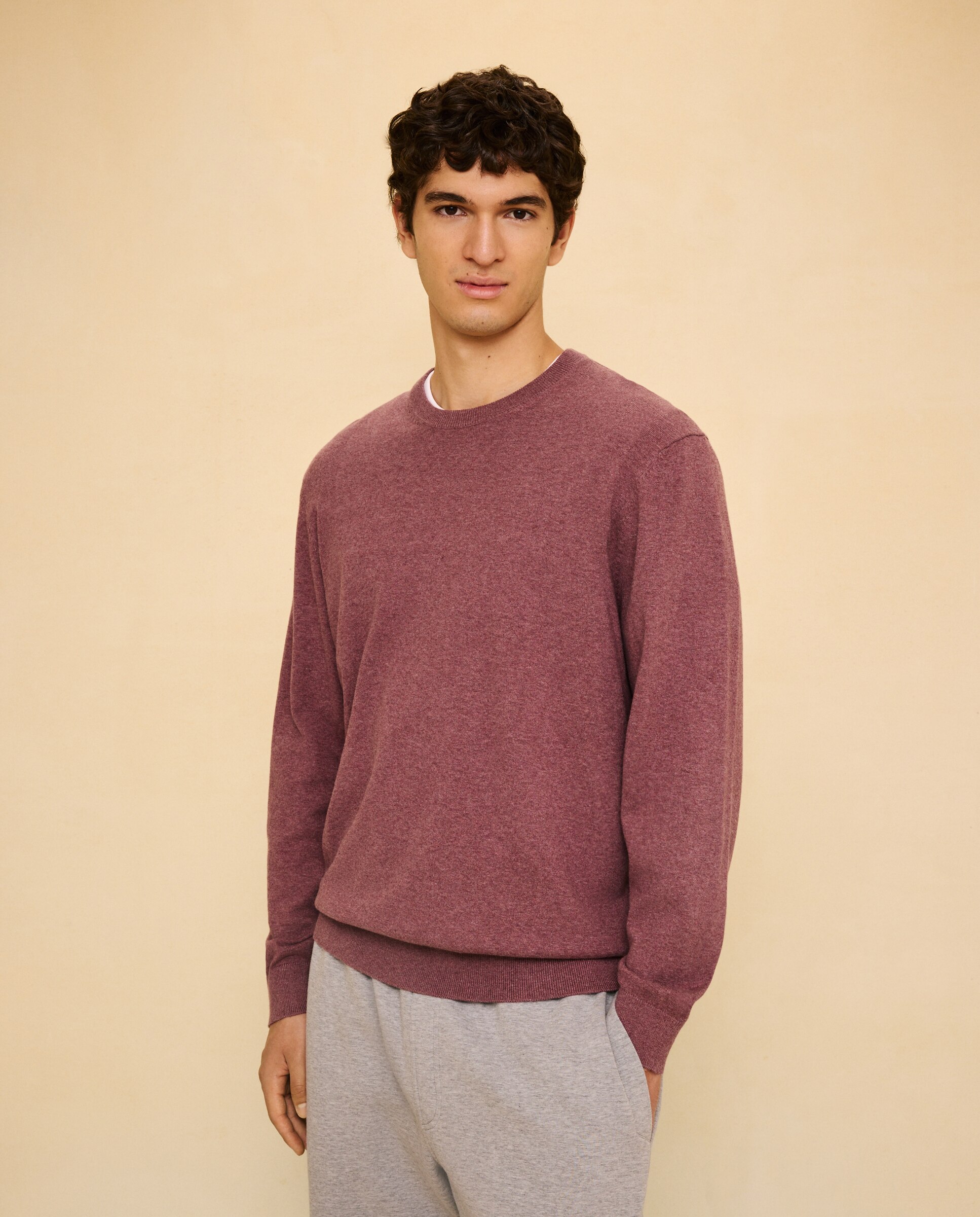 Jersey liso cuello redondo de hombre - Easy Wear - 220 Rosa palo 220 Rosa palo-2