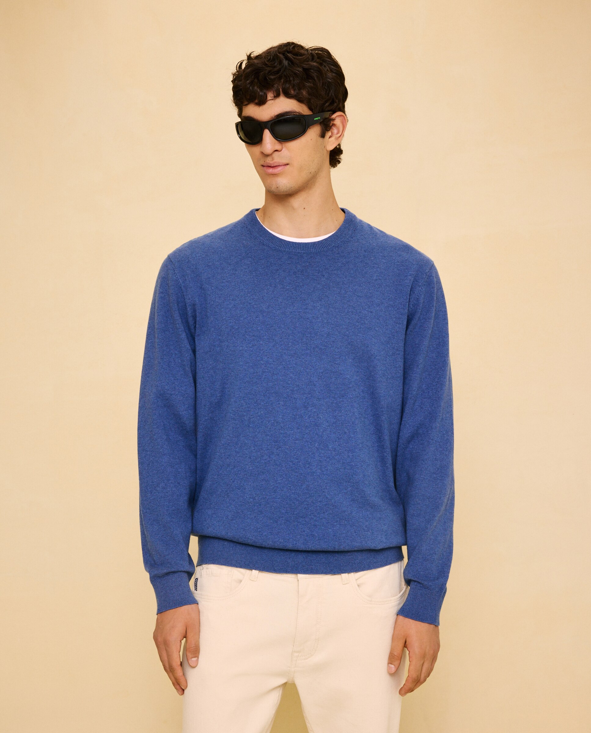 Jersey liso cuello redondo de hombre - Easy Wear - 410 Azul claro 410 Azul claro-1
