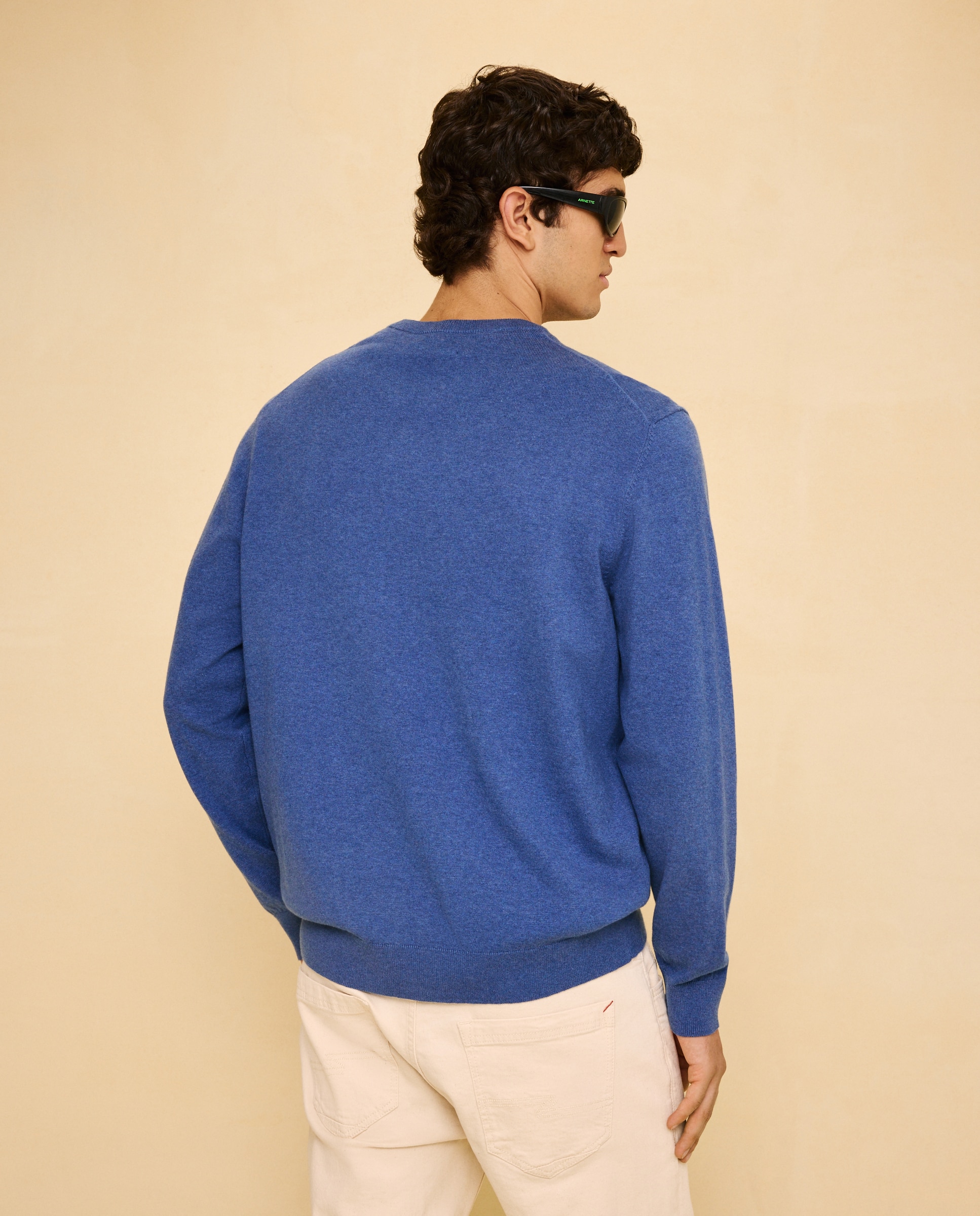 Jersey liso cuello redondo de hombre - Easy Wear - 410 Azul claro 410 Azul claro-3