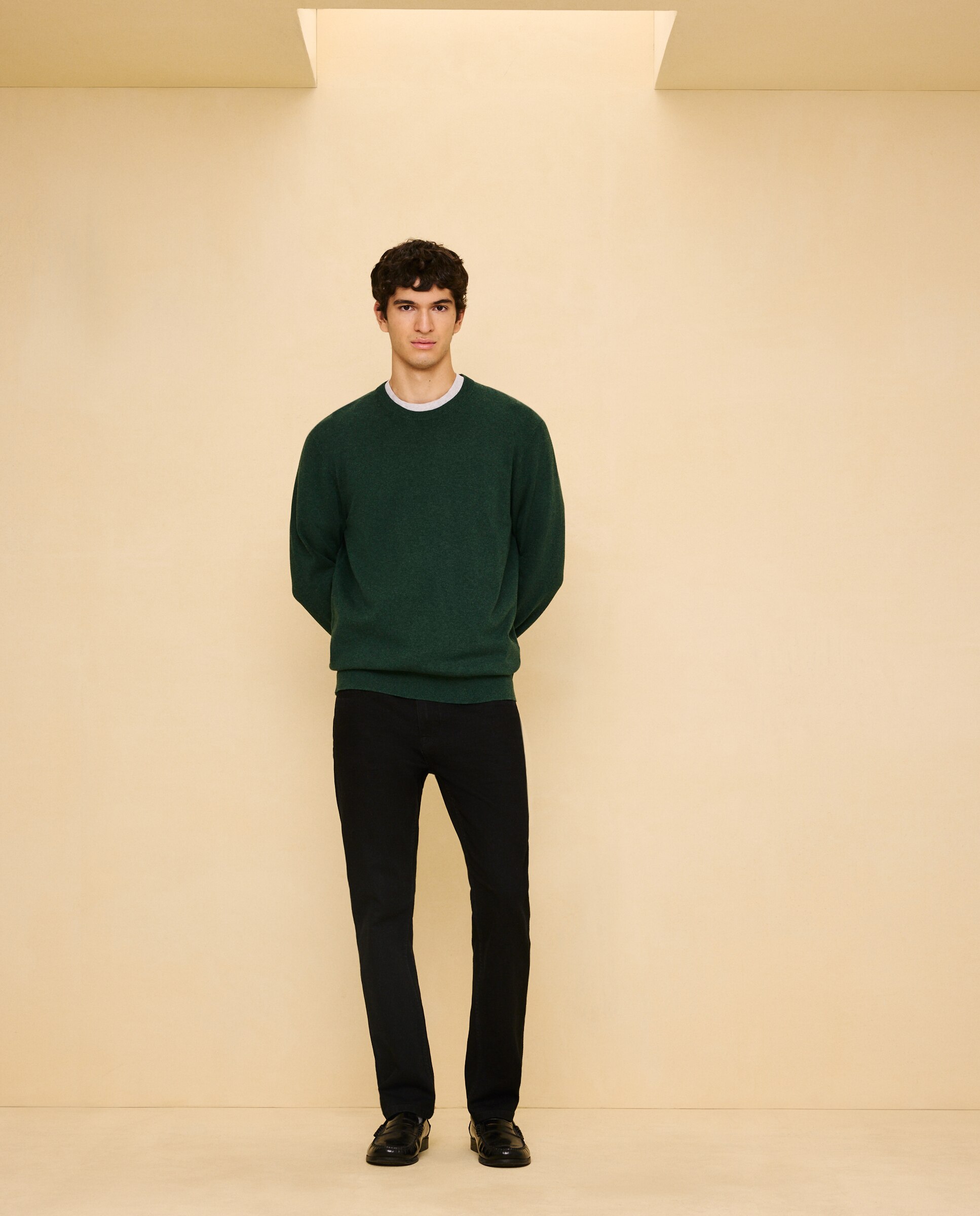 Jersey liso cuello redondo de hombre - Easy Wear - Verde Verde-2