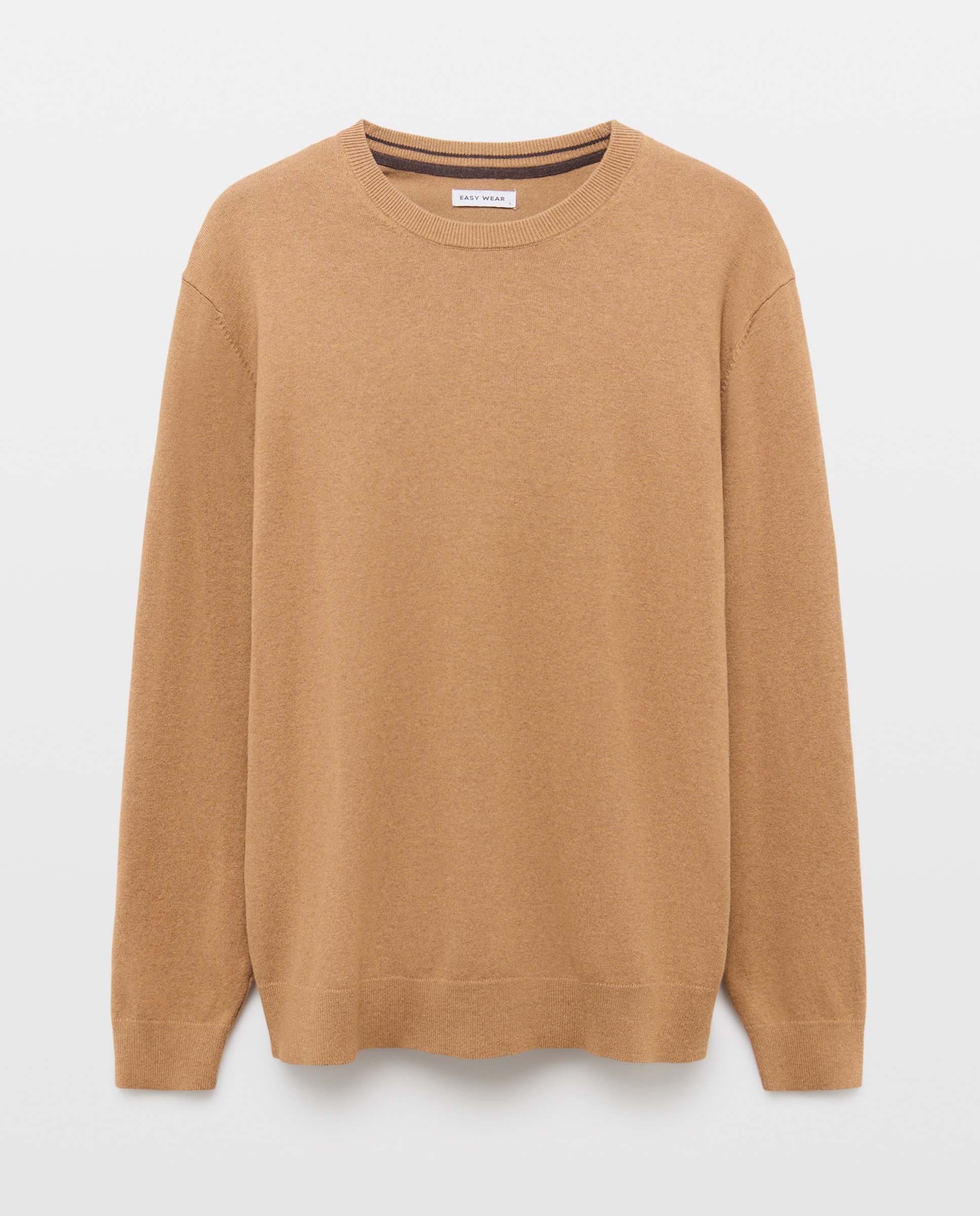 Jersey liso cuello redondo de hombre - Easy Wear - 730 Camel 730 Camel-4